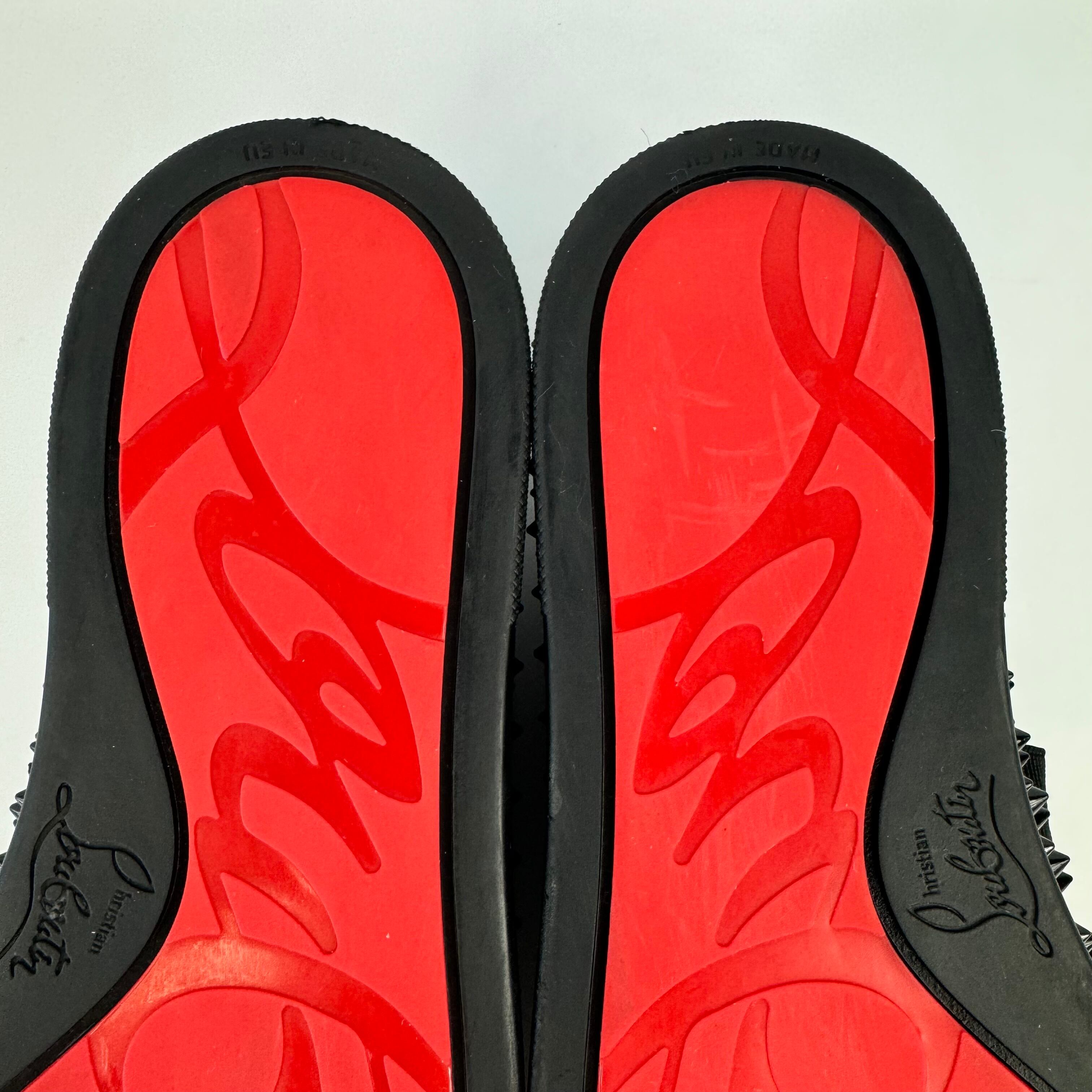 クリスチャンルブタン　スニーカー　ローラーボート　スタッズ　レザー　黒　27cm