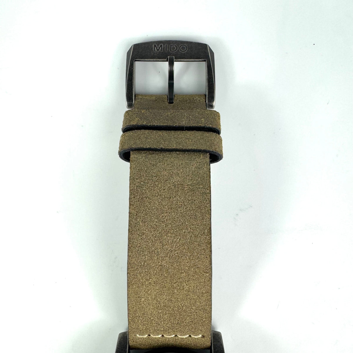 【美品】ミドー　MIDO　マルチフォート　M032607A　自動巻　デイト表示　裏スケ　カーキ　革ベルト