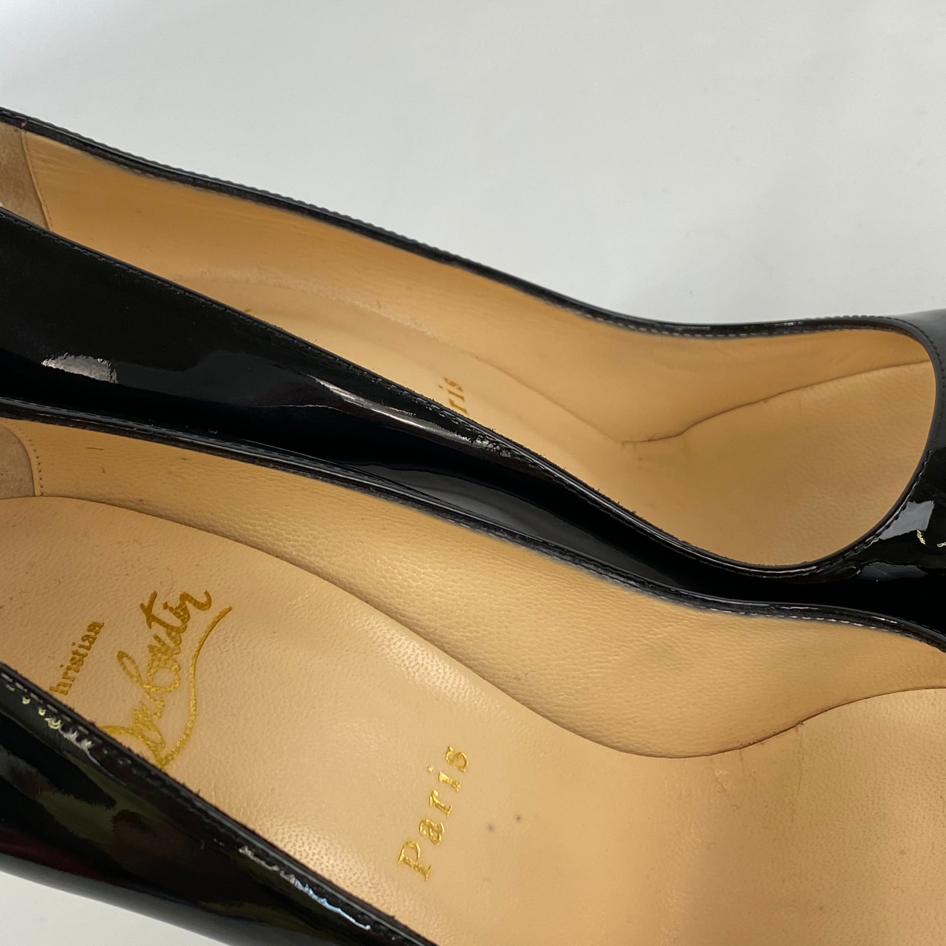 クリスチャンルブタン　パンプス　NUDE　パテント　ハイヒール 黒　37
