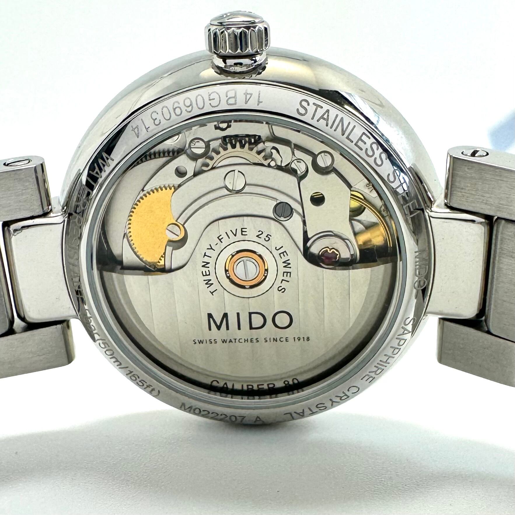 【未使用】ミドー　MIDO　バロンチェッリ　ドンナ　M022.207.11.116.10　自動巻　デイト表示　裏スケ　シェル　レディース　メンズ　ユニセックス