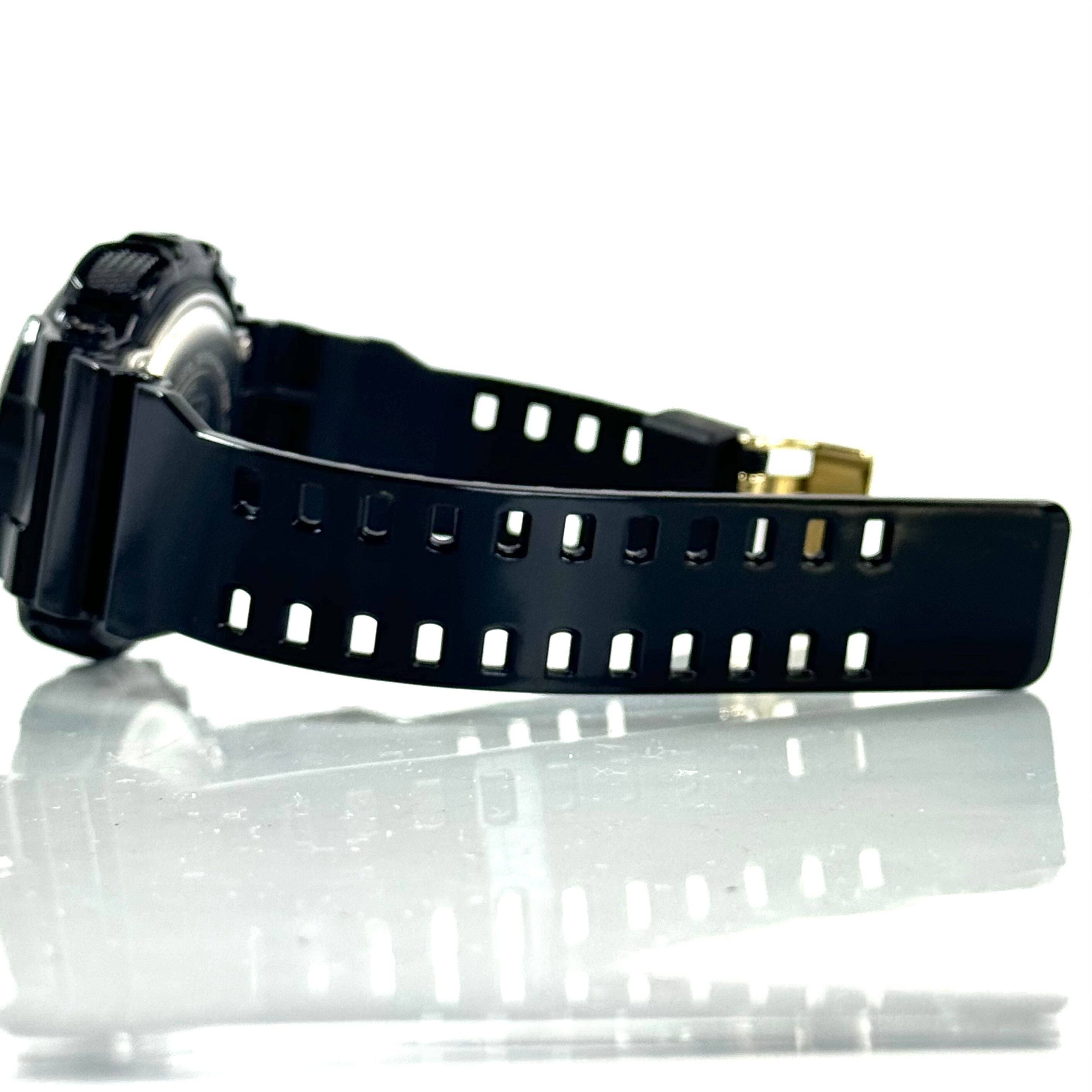 【美品】カシオ　G-SHOCK　ジーショック　GD-100GB-1JF 　クォーツ　デジタル　ブラックゴールド　樹脂