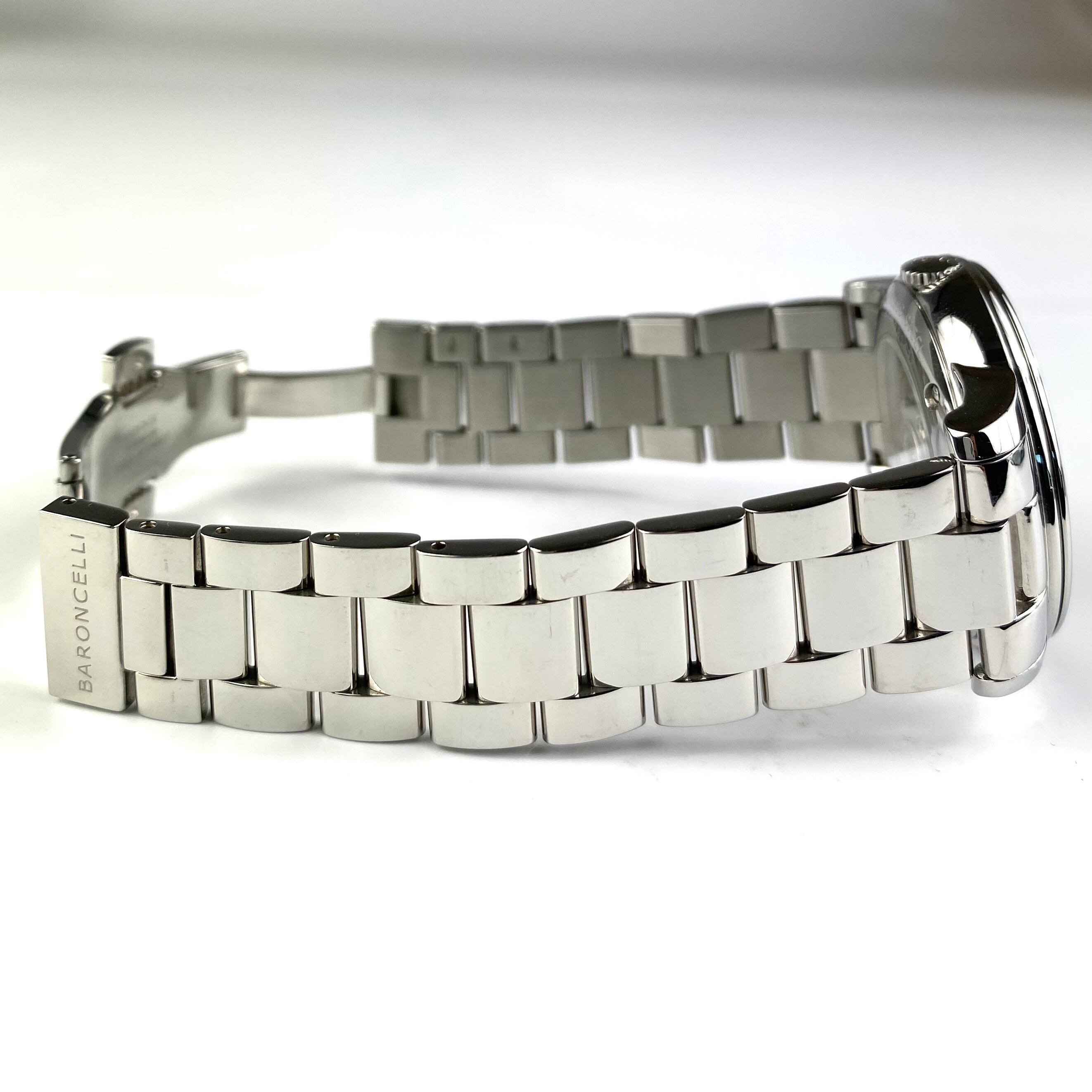 【美品】ミドー　MIDO　バロンチェッリ　M010408A　自動巻　デイト表示　裏スケ　シルバー