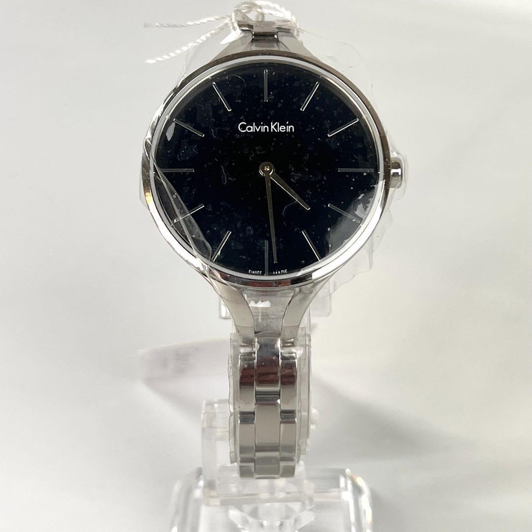 【未使用】カルバンクライン　グラフィック　クォーツ　黒　ラウンドフェイス　2針
