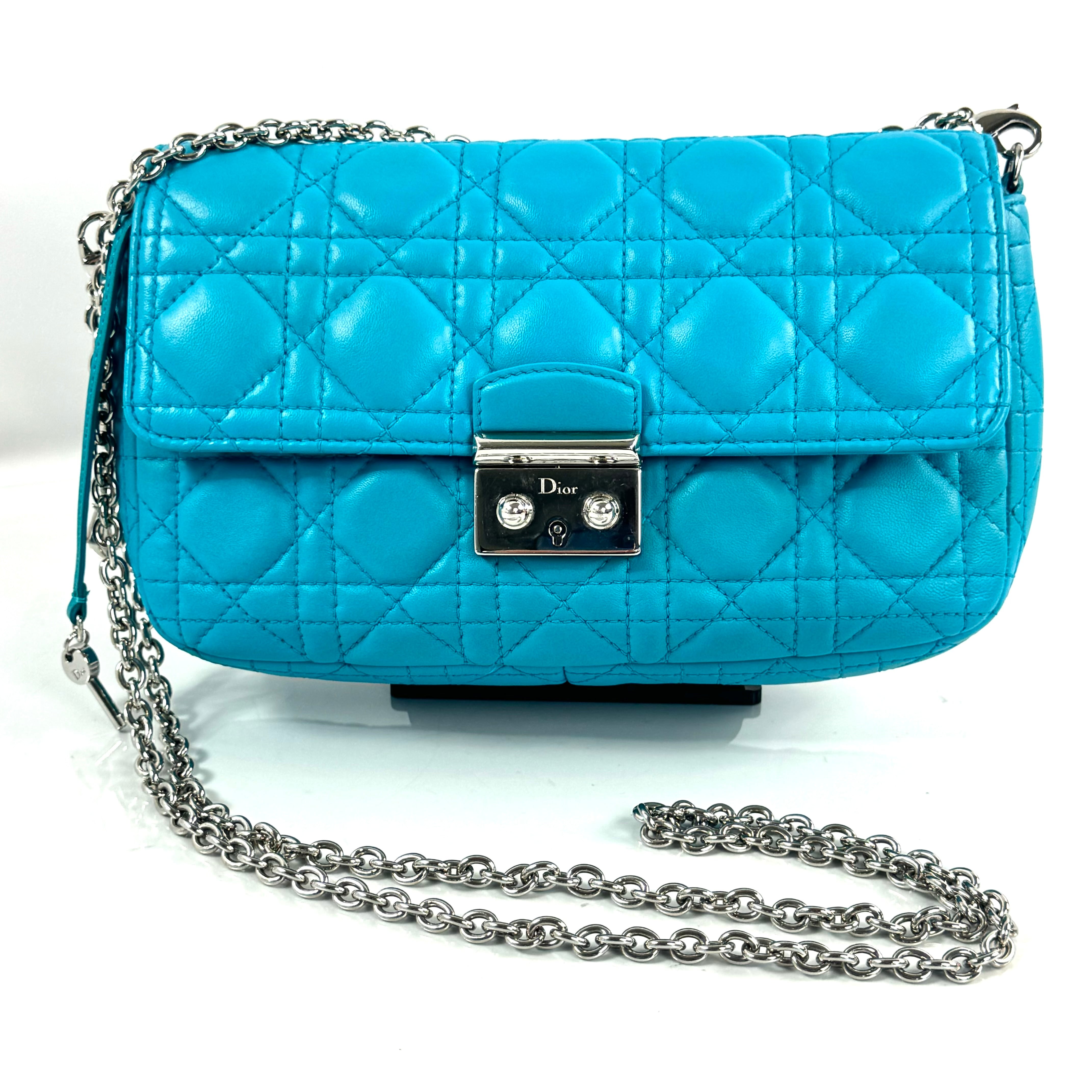 【希少】クリスチャンディオール　ミスディオール　カナージュ　チェーン　ブルー