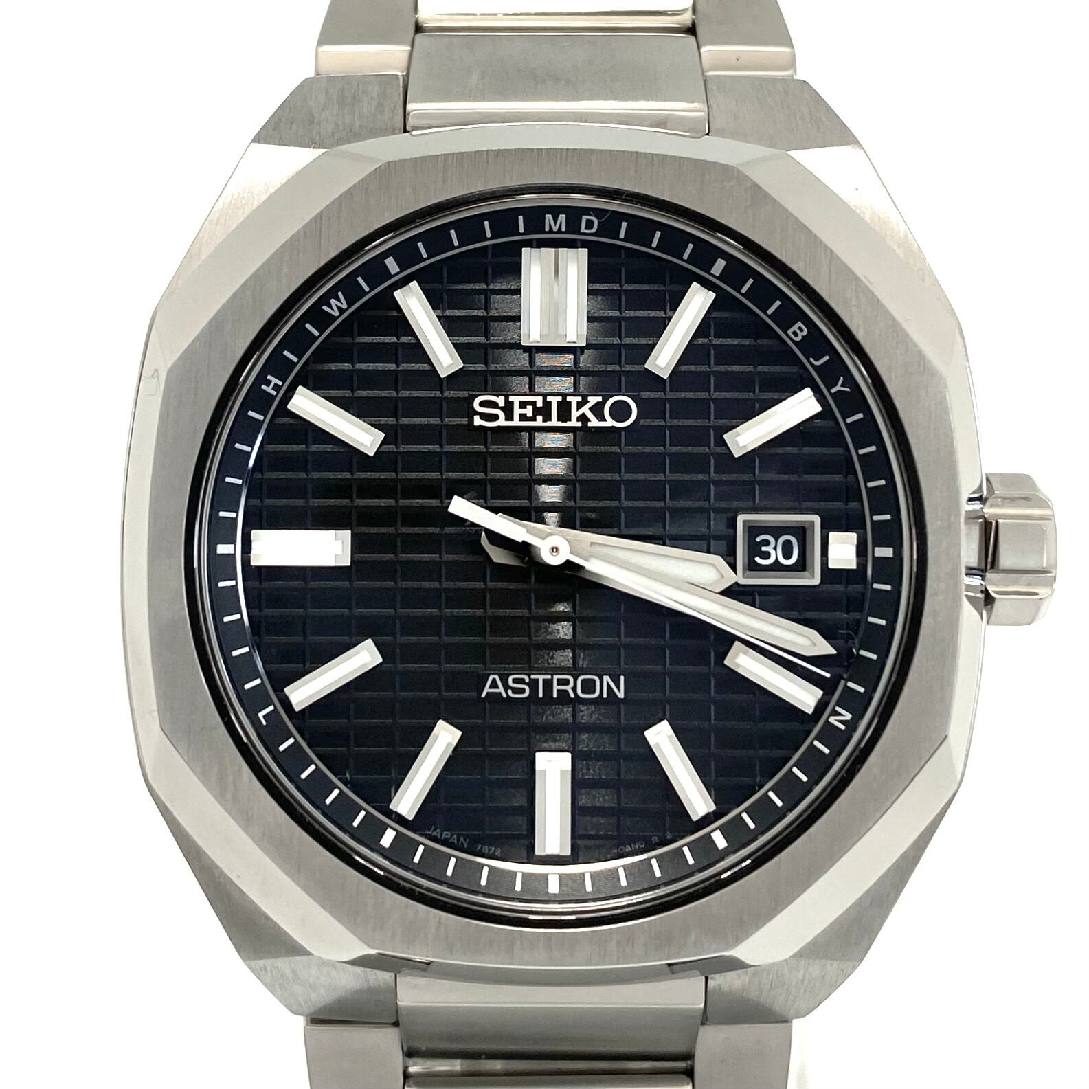 【美品】中古 腕時計 メンズ セイコー アストロン ネクスター SBXY063 7B72-0AF0 GPSソーラー 黒 デイト表示 チタニウム 10気圧防水