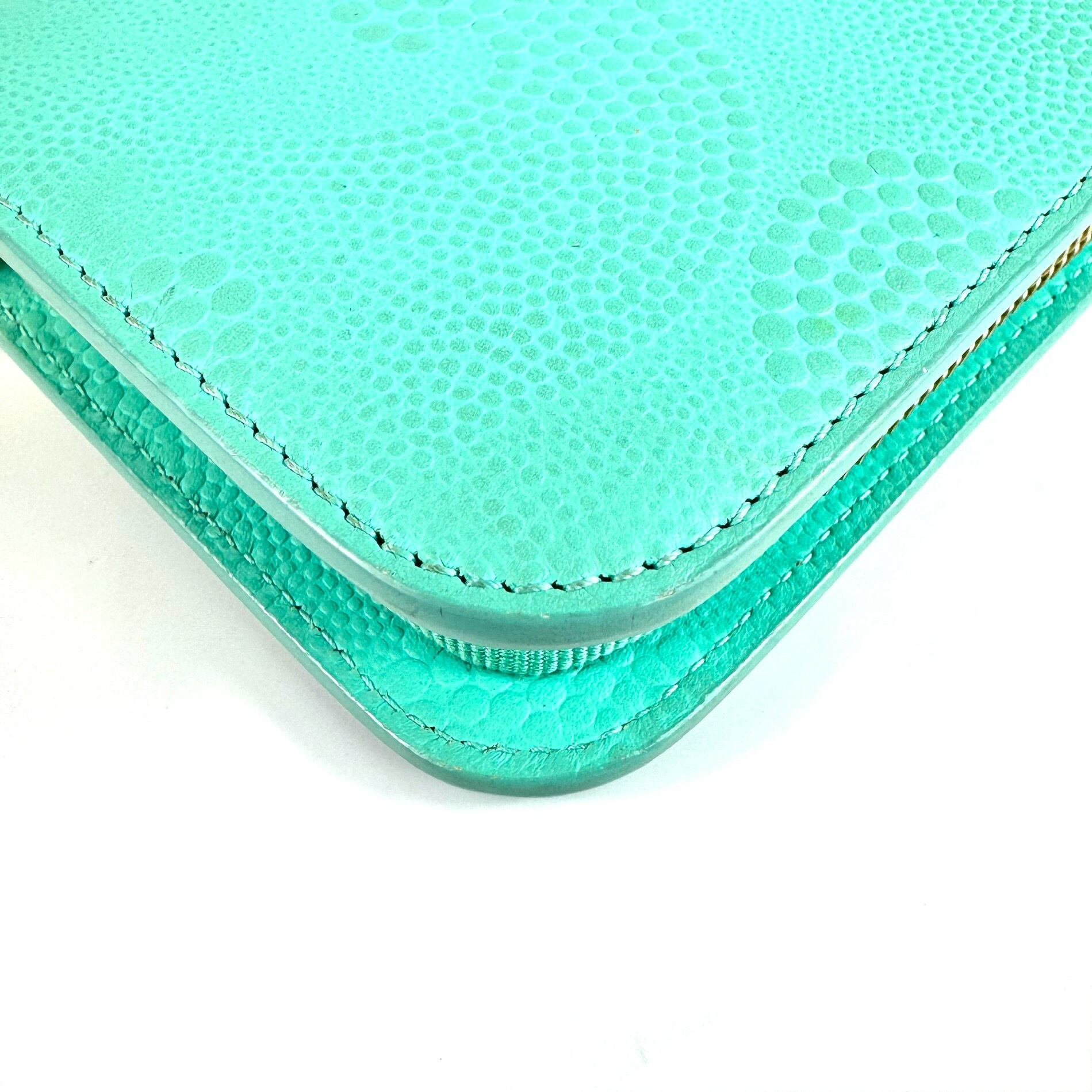 ティファニー　財布　レクタンギュラー　ミニウォレット　コインケース　ティファニーブルー　レザー