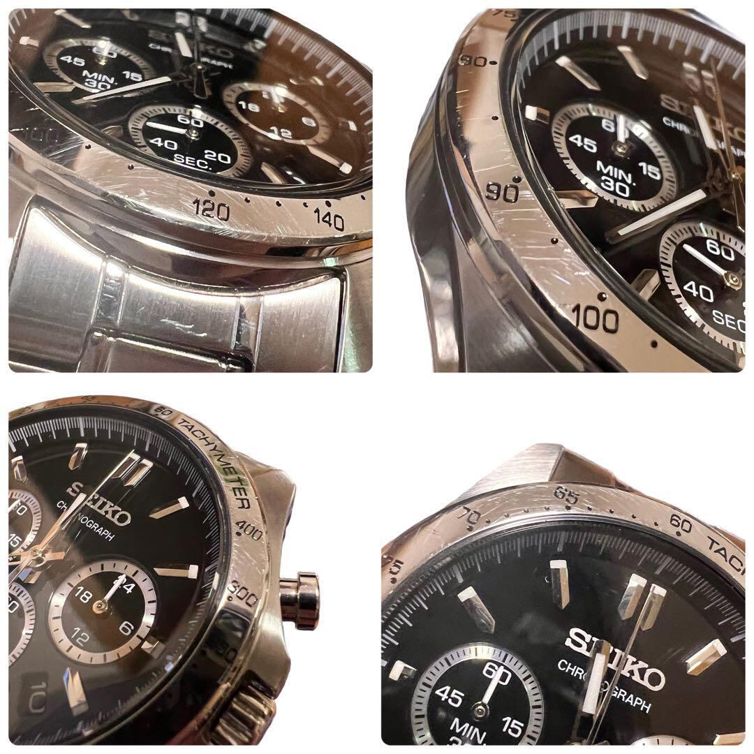 セイコー　スピリット　SBTR013　クォーツ　クロノグラフ　デイト表示　黒