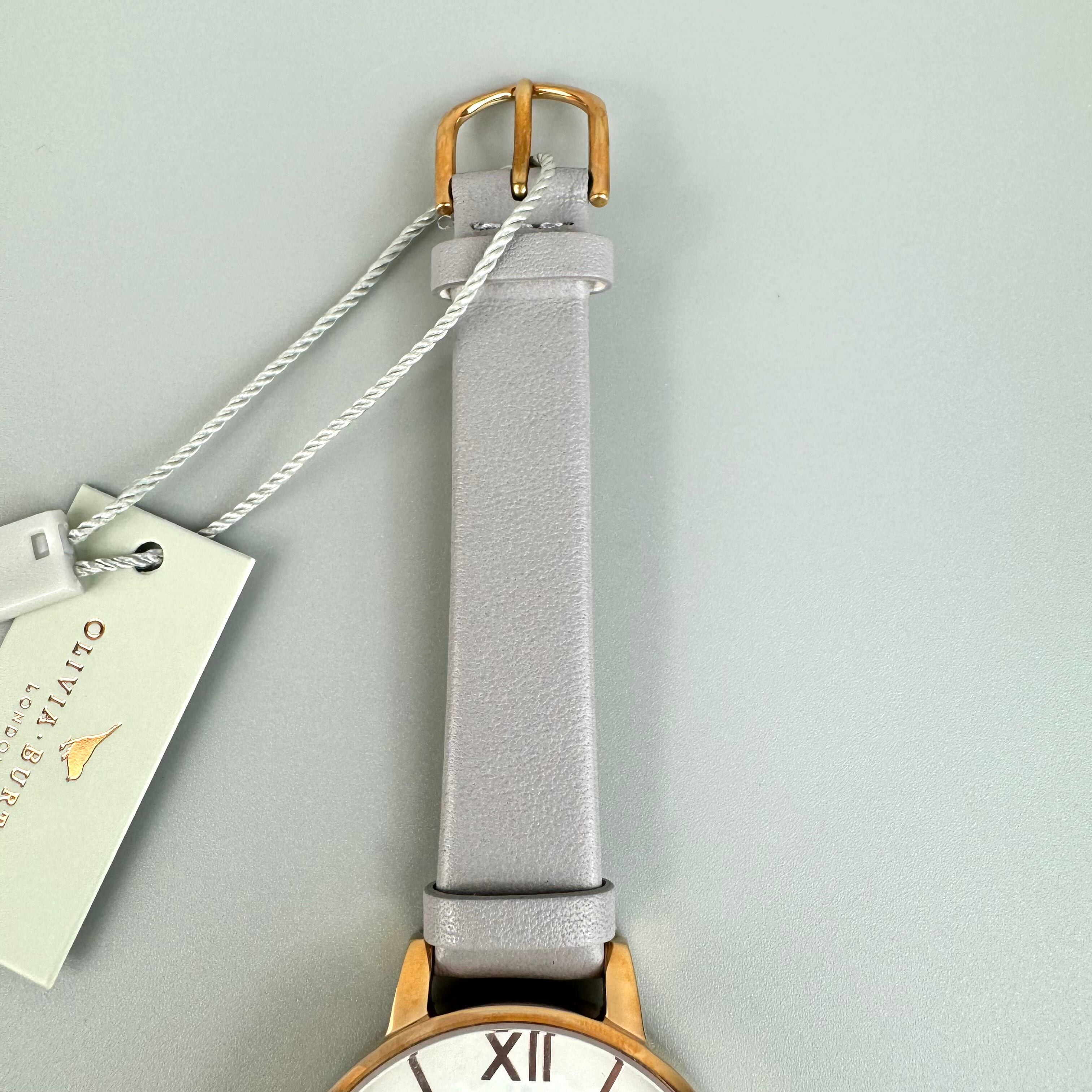 【未使用】オリビアバートン　OLIVIA BURTON　OB16BDW16　クォーツ　白　デイト表示　革ベルト　レディース