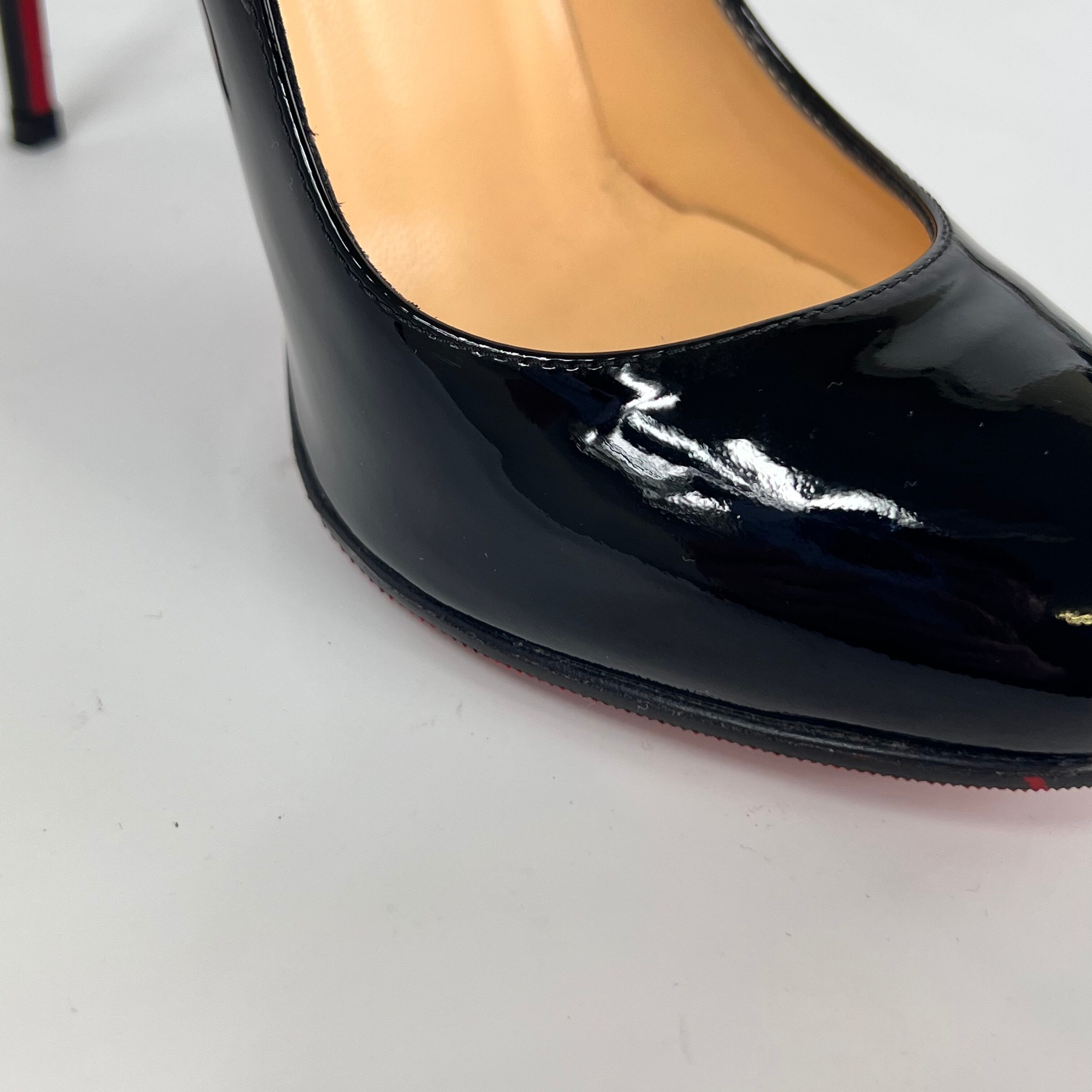 クリスチャンルブタン　パンプス　NUDE　パテント　ハイヒール 黒　37