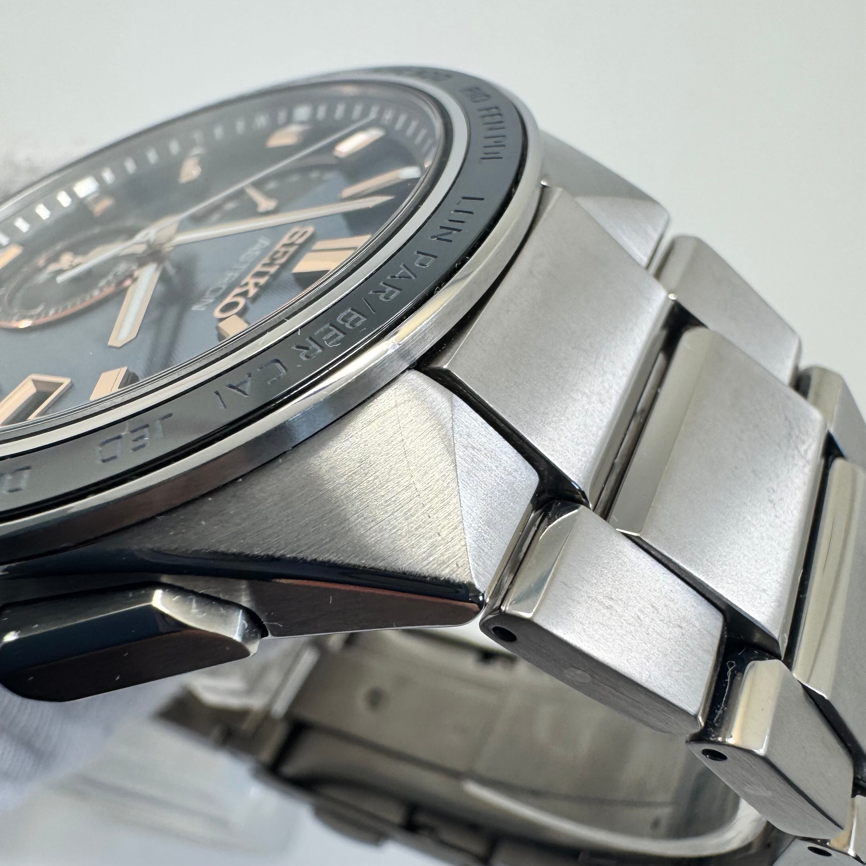 【美品】セイコー　アストロン　ネクスター　SBXY053　8B63-0BD0　チタニウム　GPSソーラー　ネイビー　