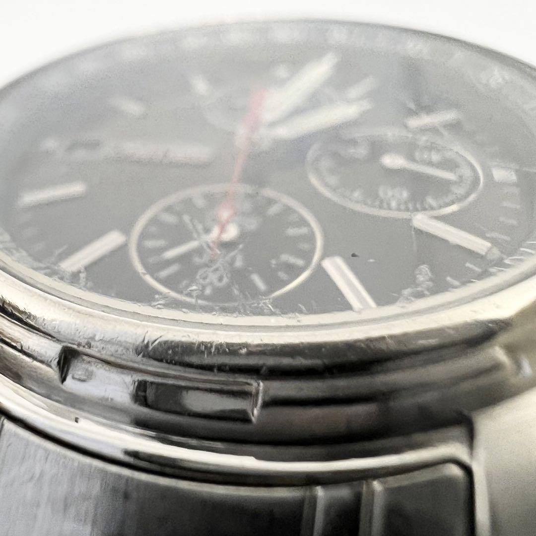 セイコー　クロノグラフ　クォーツ　デイト表示　黒