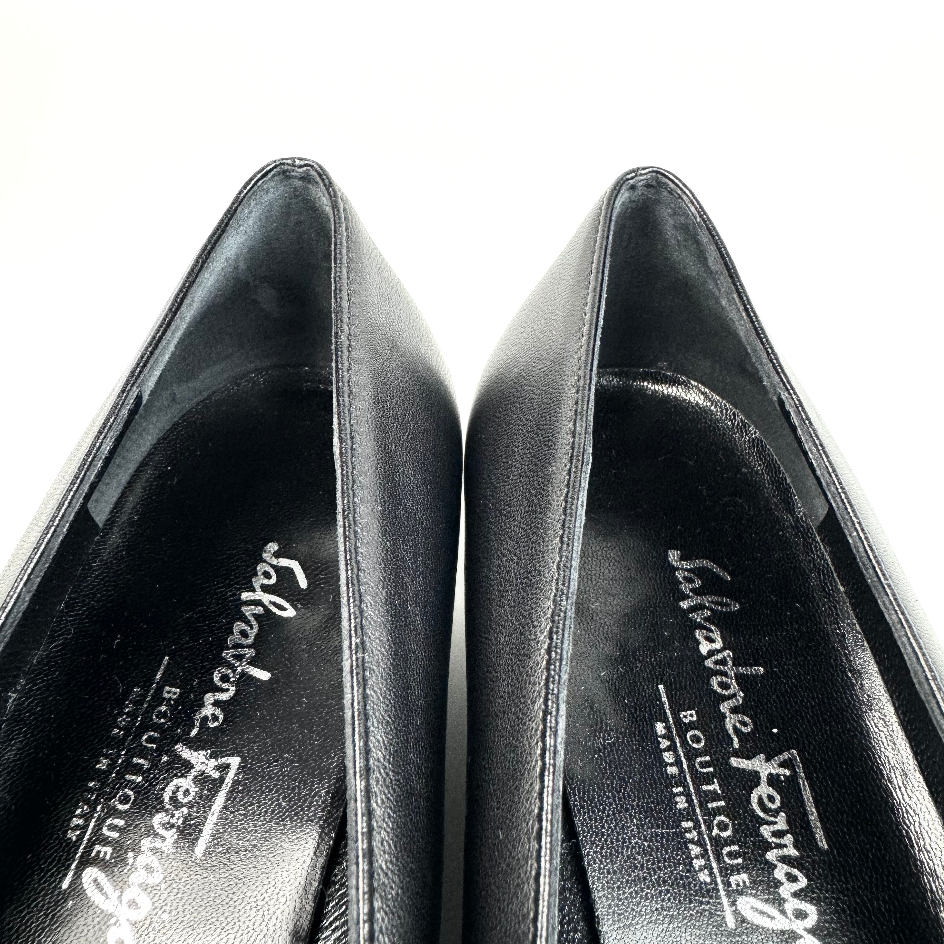 サルヴァトーレフェラガモ　ローファー　ヴァラ　レザー　黒　23.5cm 5D