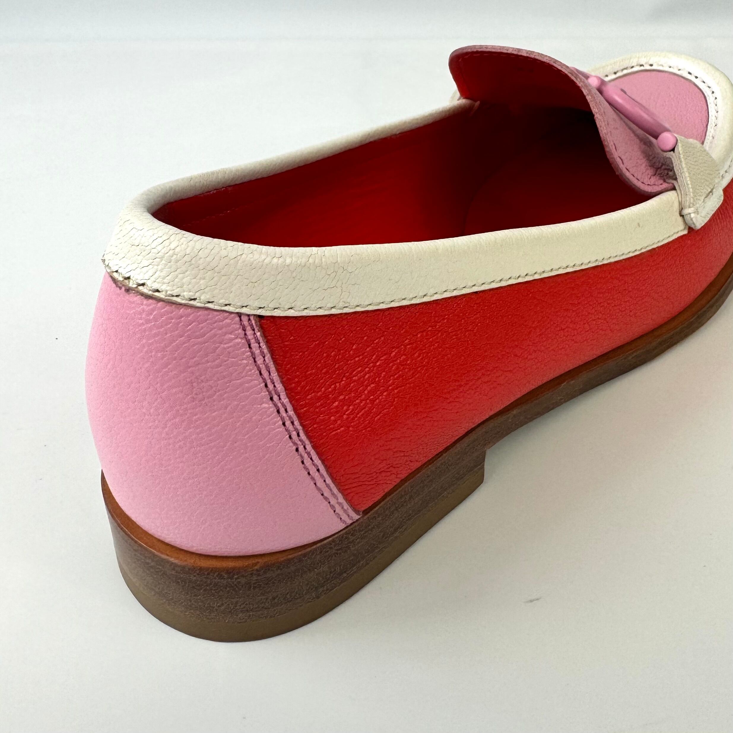 【美品】サルヴァトーレフェラガモ　ローファー　2022年限定モデル　ガンチーニ　ピンク　マルチカラー　23cm