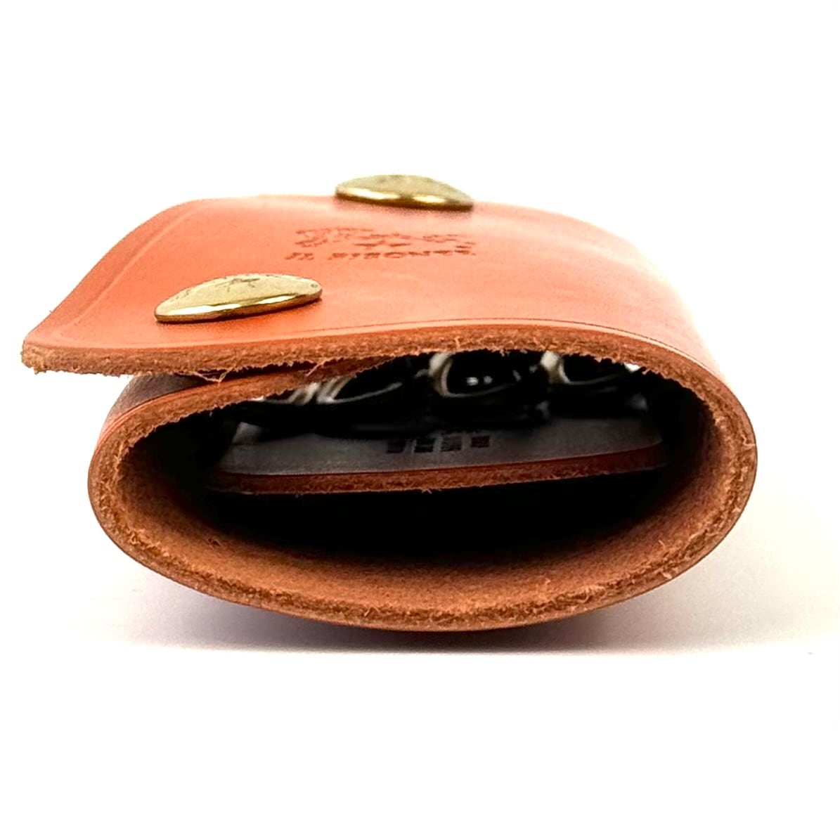 【美品】イルビゾンテ　キーケース　水牛ロゴ　4連　レザー　ブラウン