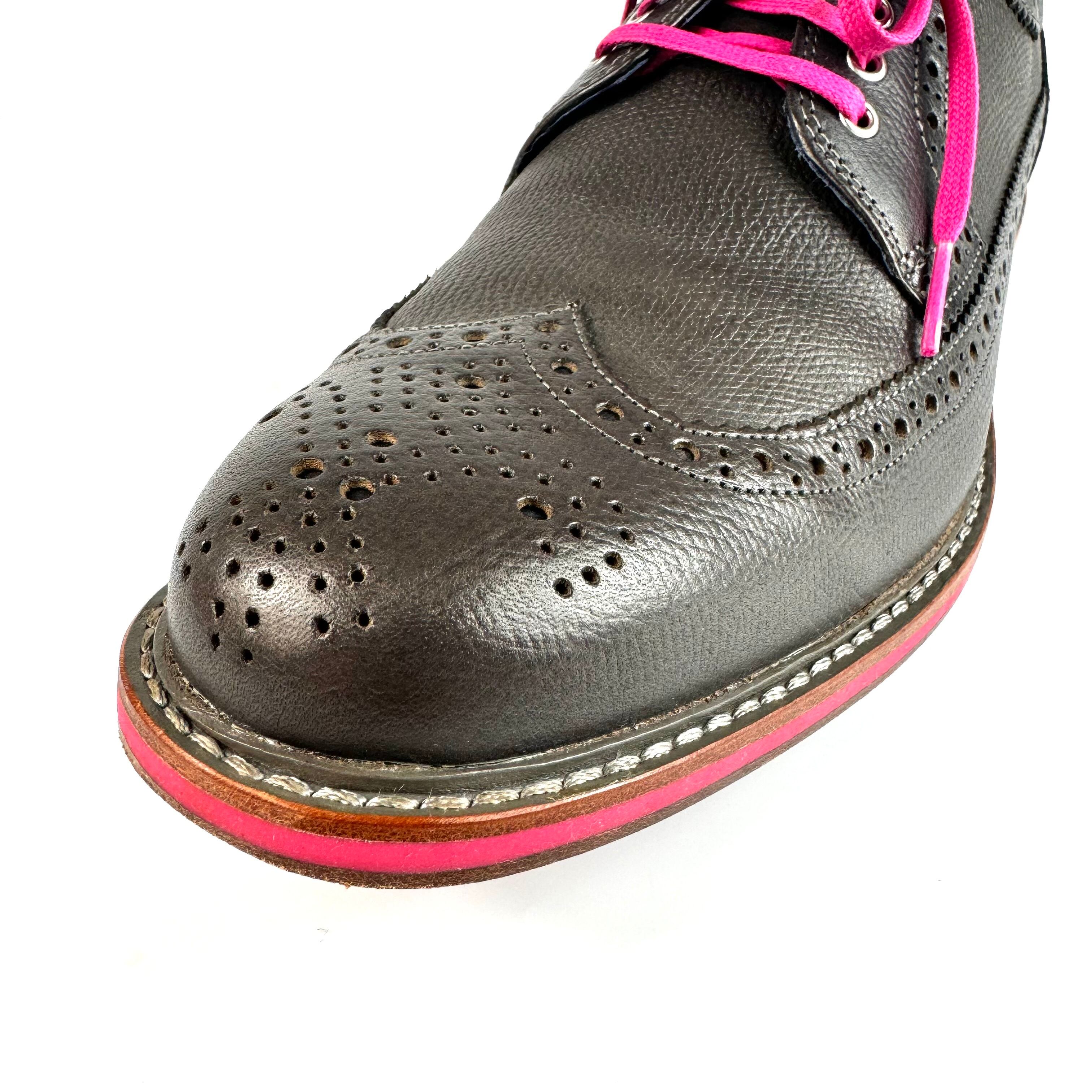 【美品】コールハーン　クーパー　ウィングチップ　革靴　レザー　チャコールグレー