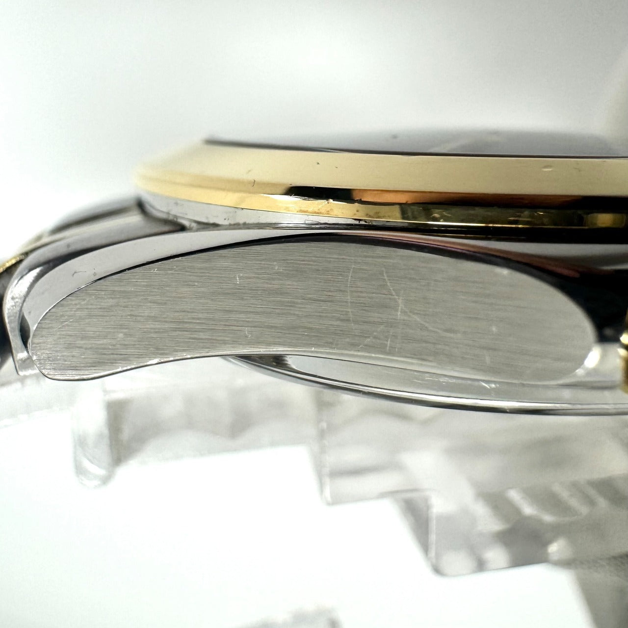 腕時計 メンズ オメガ OMEGA シーマスター120 2311.80 YGベゼル 青 デイト表示 クォーツ 120m防水