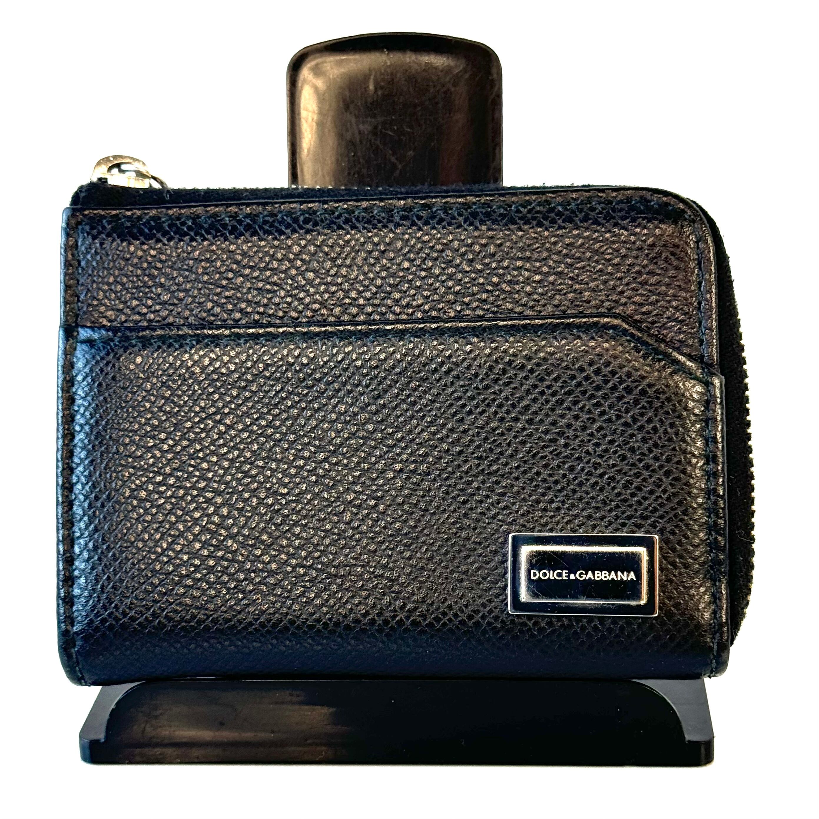 【美品】ドルチェアンドガッバーナ　コインケース　レザー　シルバー金具　黒