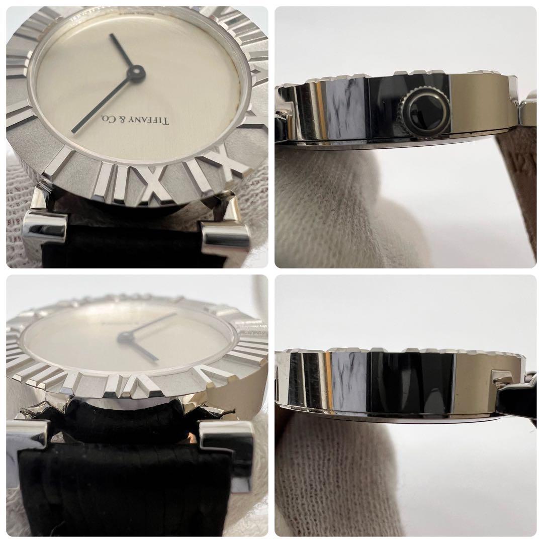 ティファニー　アトラス　クォーツ　シルバー　2針　革ベルト