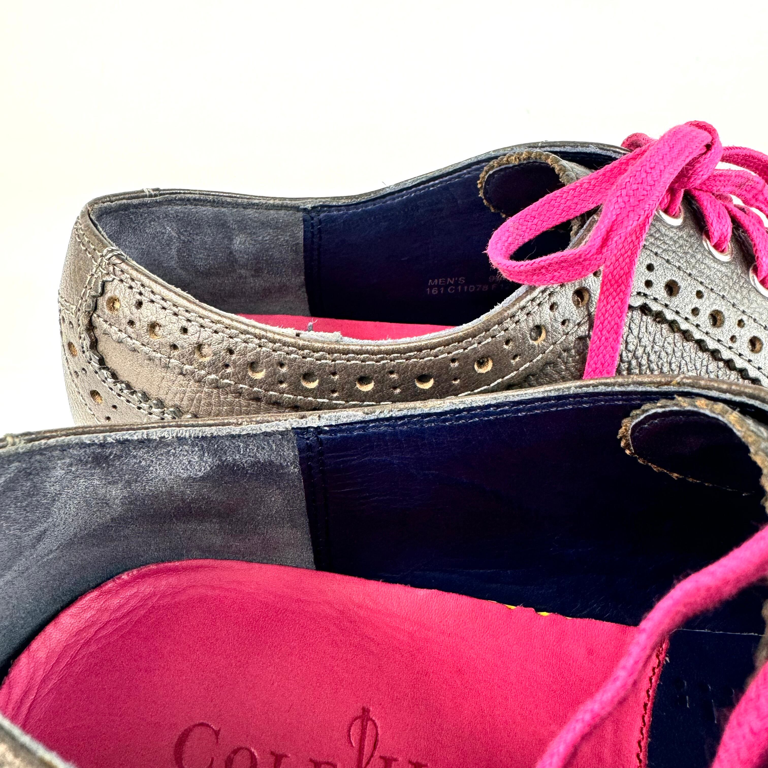 【美品】コールハーン　クーパー　ウィングチップ　革靴　レザー　チャコールグレー