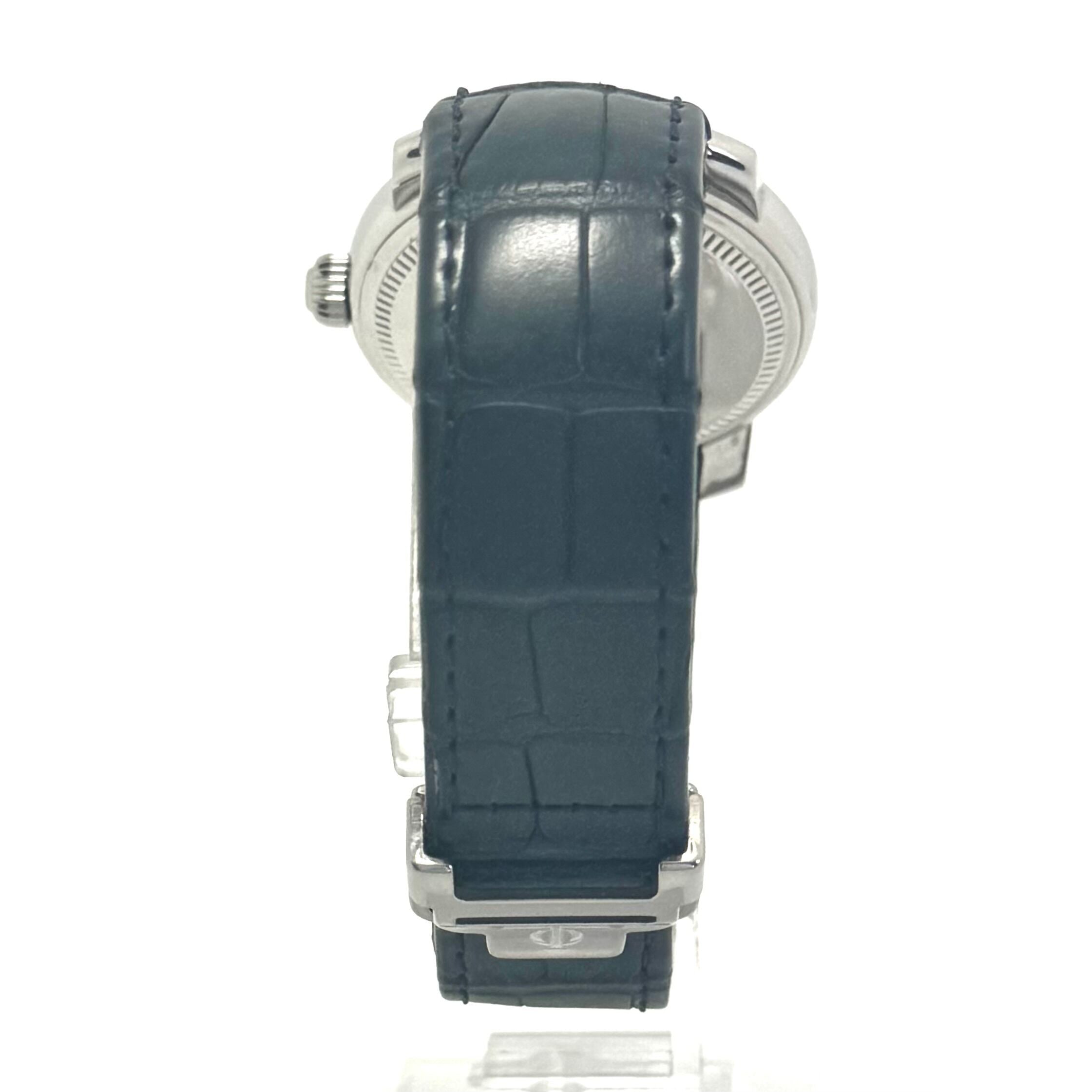 【美品・OH、電池交換済み】ボーム＆メルシエ　ケープランド　MV045214　5267466　クォーツ　デイト表示　シルバー　革ベルト