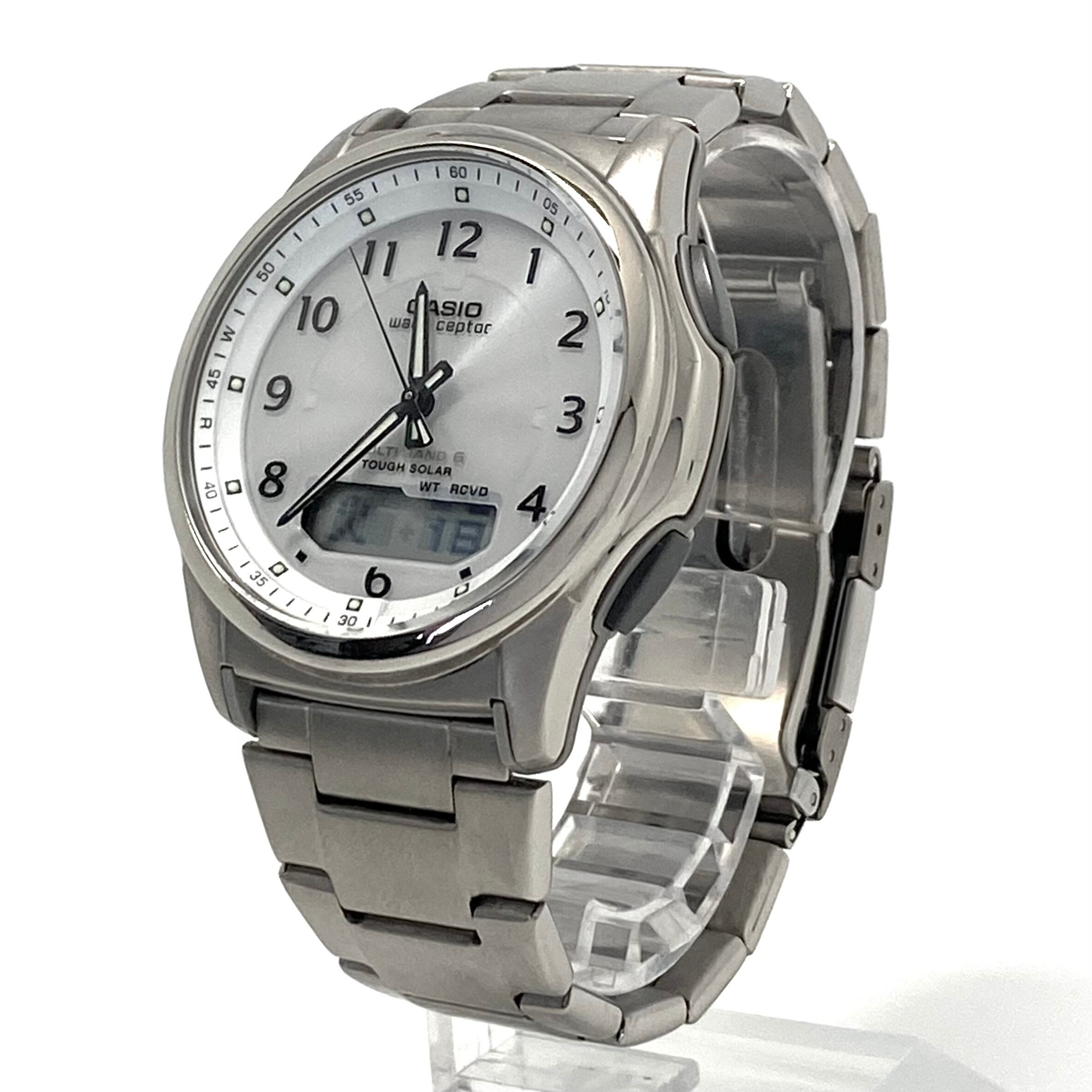 カシオ　CASIO　ウェーブセプター　wave ceptor　WVA?M630D-7AJF　電波ソーラー　アナデジ　白