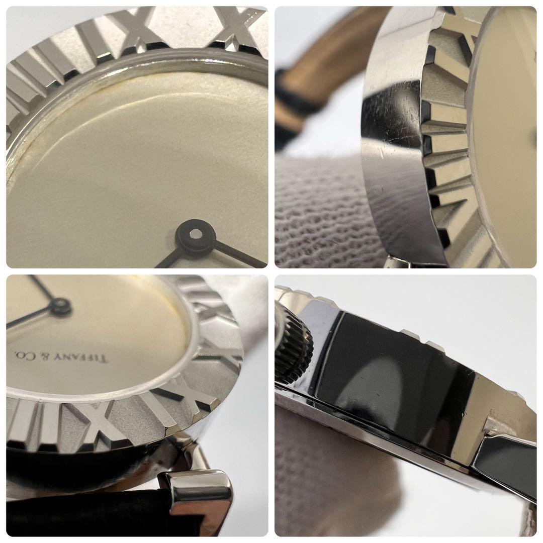 ティファニー　アトラス　クォーツ　シルバー　2針　革ベルト