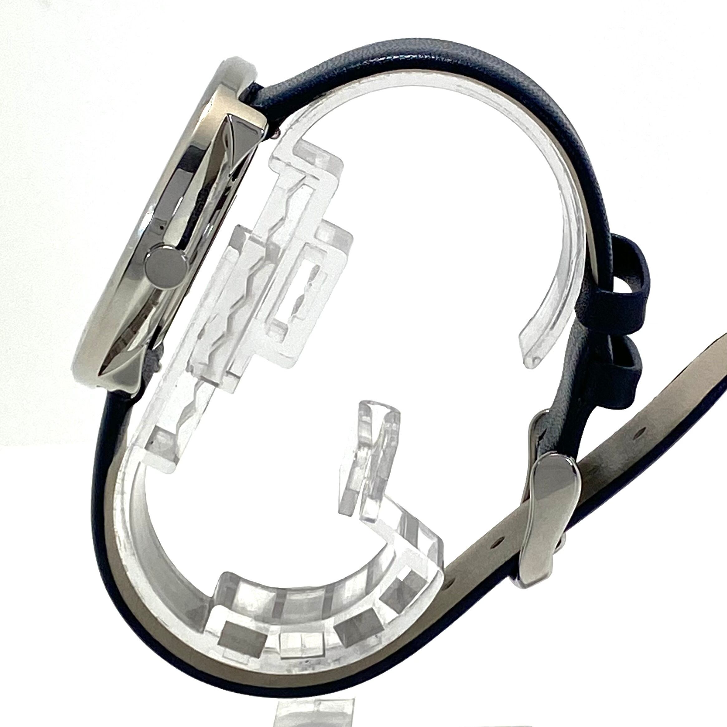 【未使用】ヴェアホイ　VEJRHOJ　クォーツ　木目　2針　革ベルト