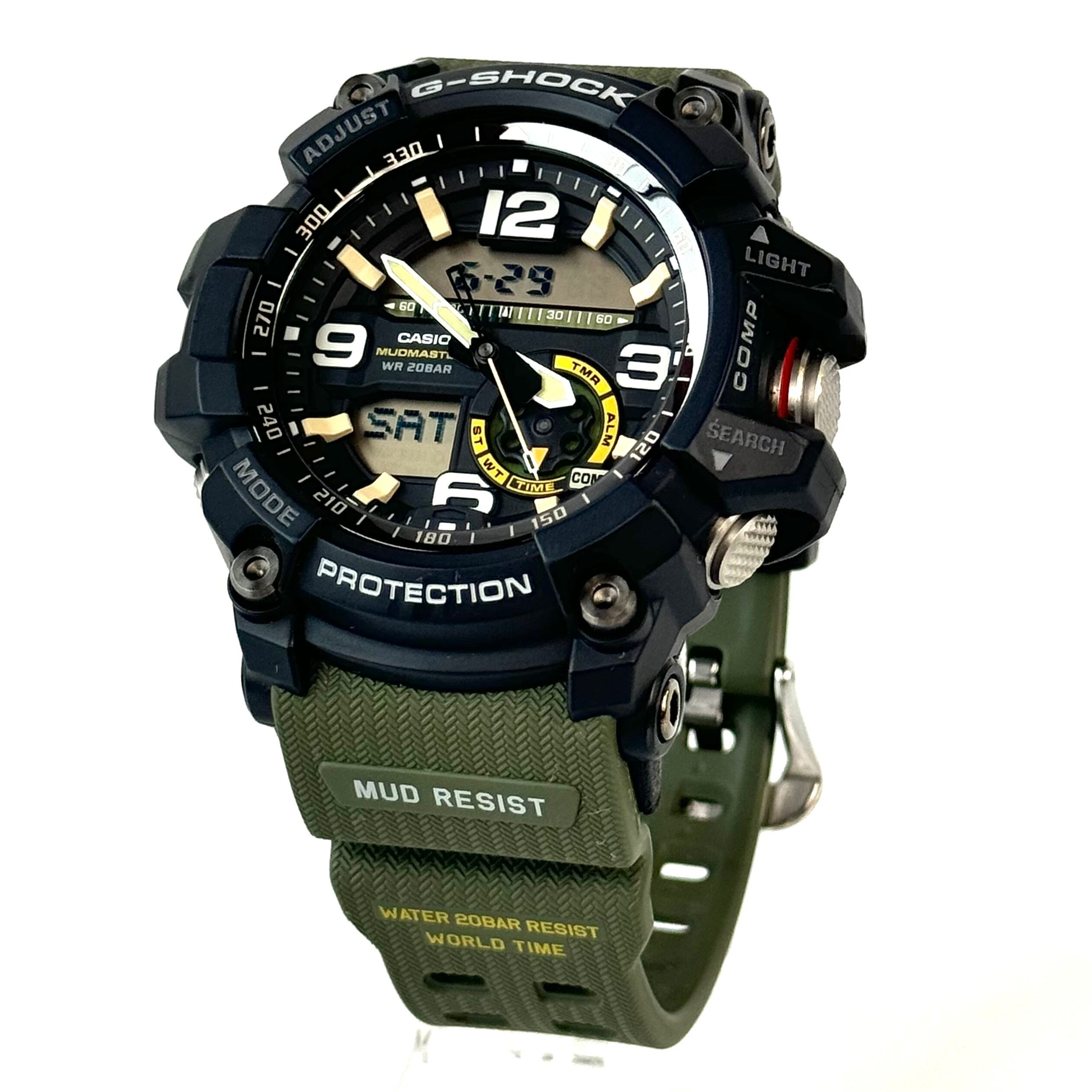 【美品】カシオ　G-SHOCK　ジーショック　MASTER OF G?LAND　マッドマスター　GG-1000-1A3JF　クォーツ　アナデジ　黒　樹脂ベルト