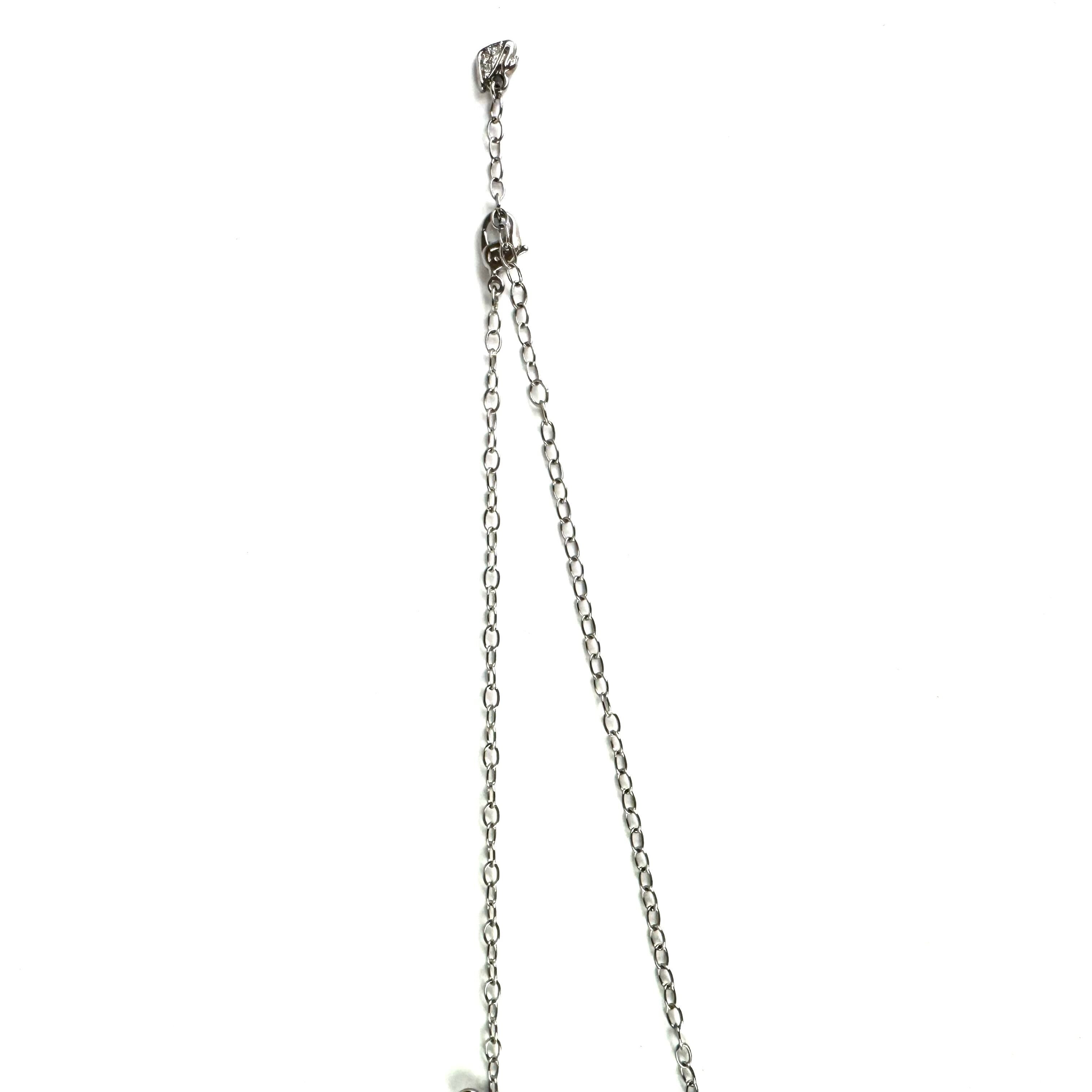 スワロフスキー　SWAROVSKI　ネックレス　パーティアクセサリー　ブルー　パープル　シルバー