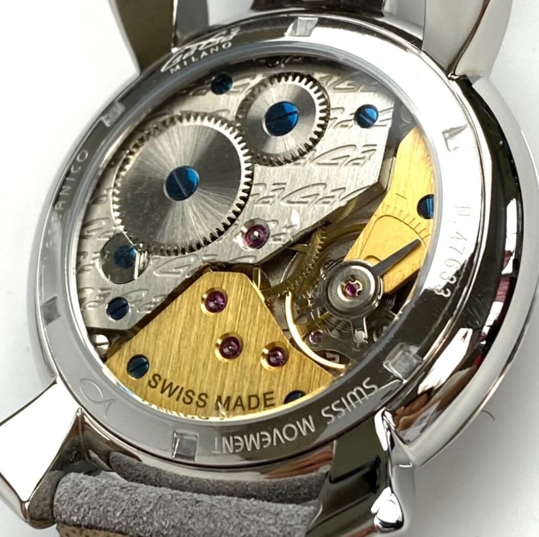 ガガミラノ　マニュアーレ48　5010.SP.02 　スペシャルエディション　手巻き　グレー　裏スケ　革ベルト　スモールセコンド