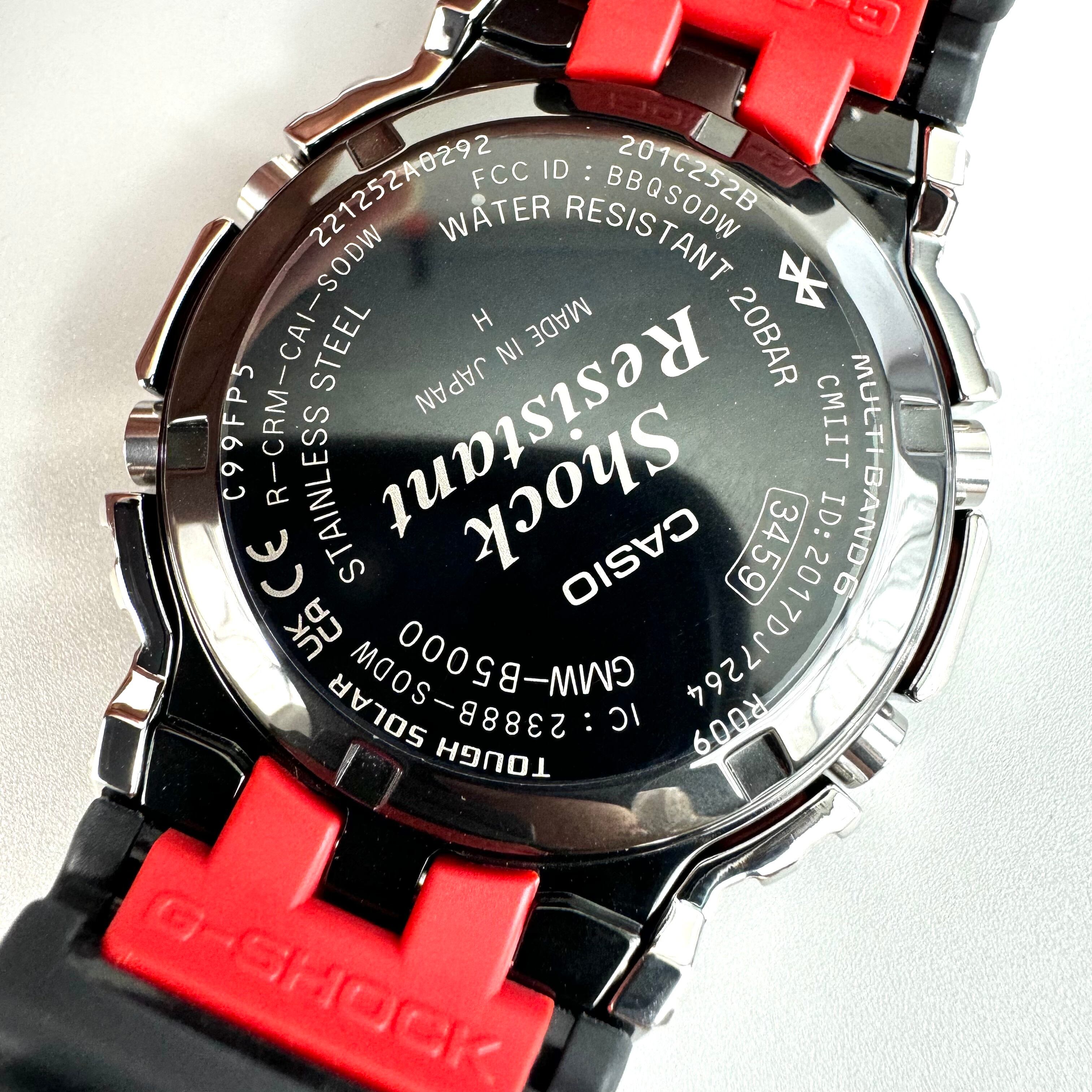 【美品】カシオ　CASIO　ジーショック　G-SHOCK　GMW-B5000-1JF　電波ソーラー　デジタル　黒　Bluetooth　樹脂ベルト