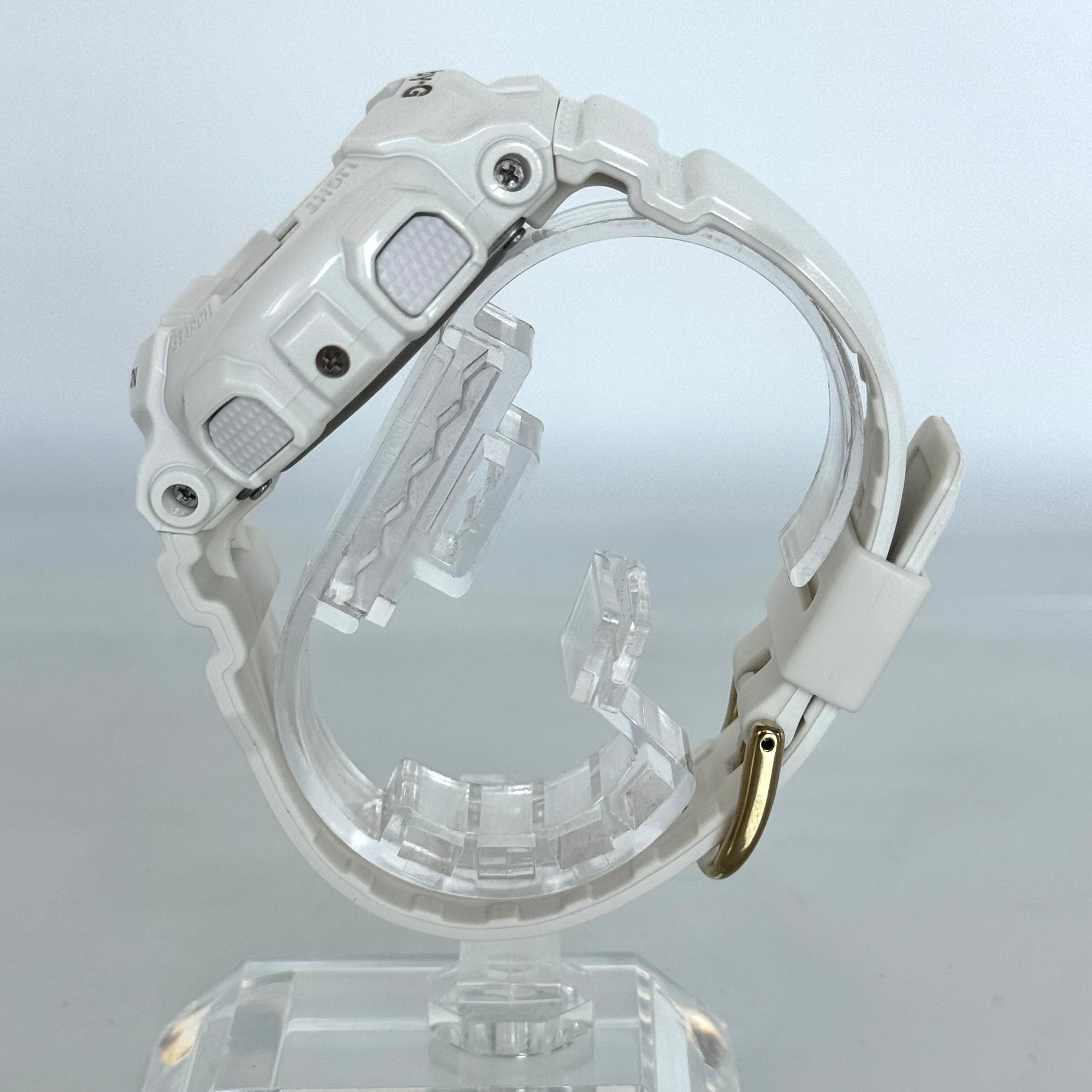 【美品】カシオ　ジーショック　G-SHOCK　BA-110LC　クォーツ　デジアナ　白　ゴールド　樹脂バンド