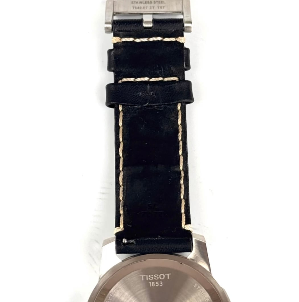 【美品】ティソ　TISSOT　スーパースポーツ　T125610A　クォーツ　デイト表示　ネイビー　革ベルト