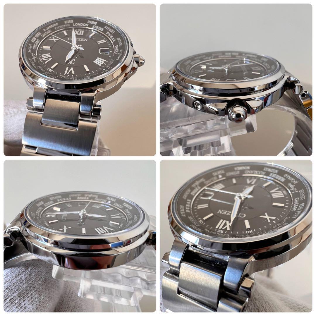 【美品】シチズン　クロスシー　ハッピーフライト　タフソーラー　黒　エコドライブ