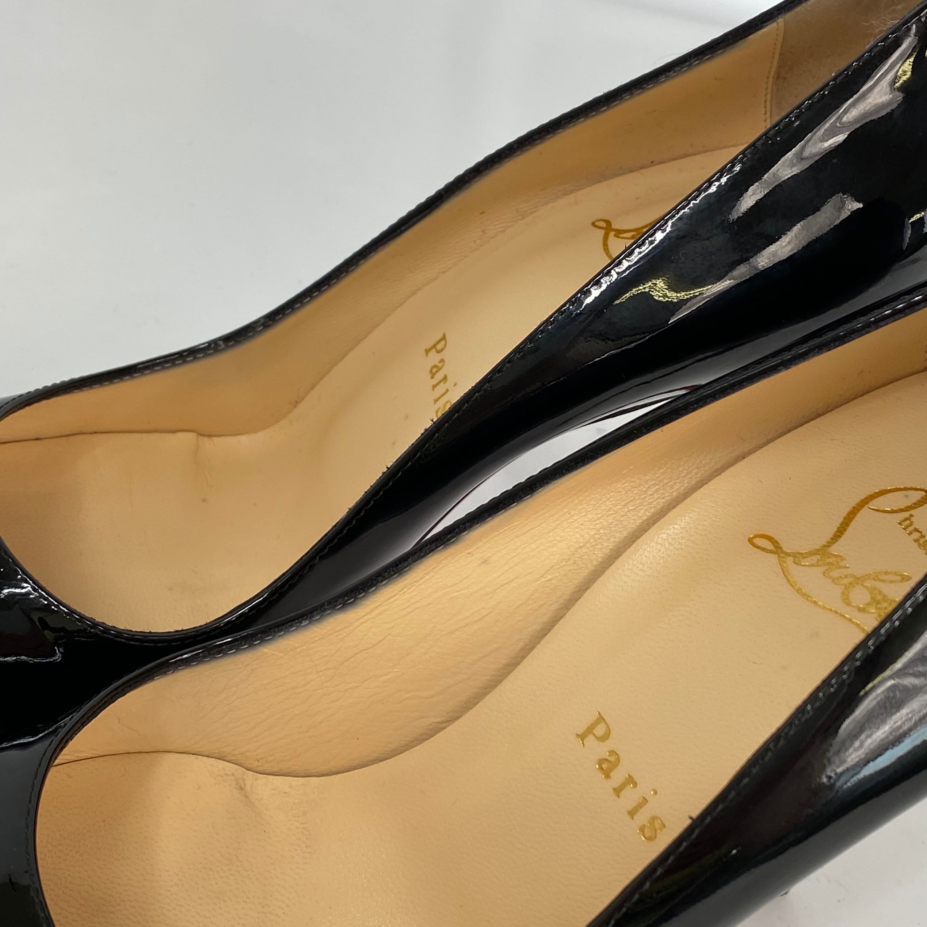 クリスチャンルブタン　パンプス　NUDE　パテント　ハイヒール 黒　37