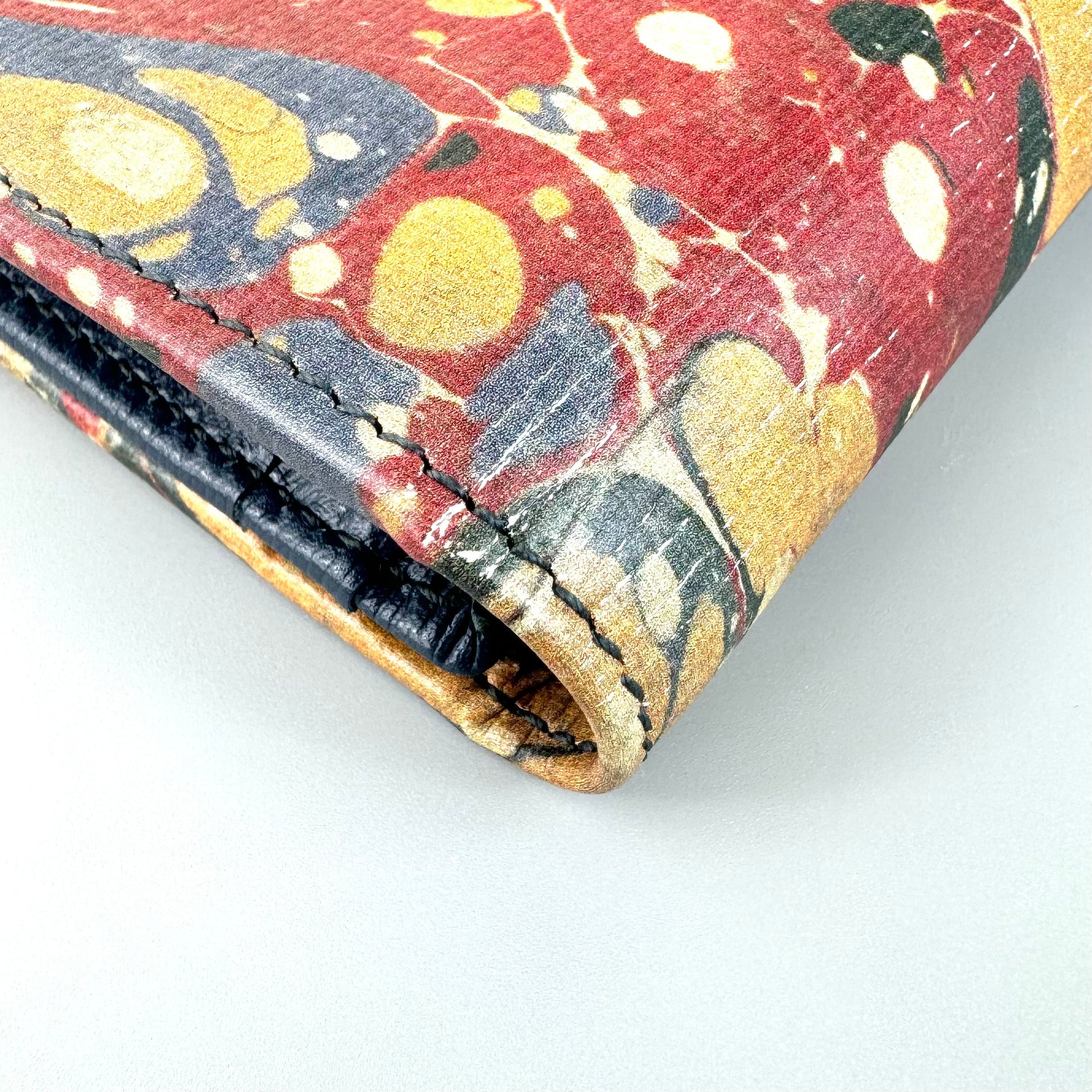 【希少】グッチ　ガーデン　財布　バタフライ　516929・0416　二つ折り財布　マーブルカラー　ネイビー