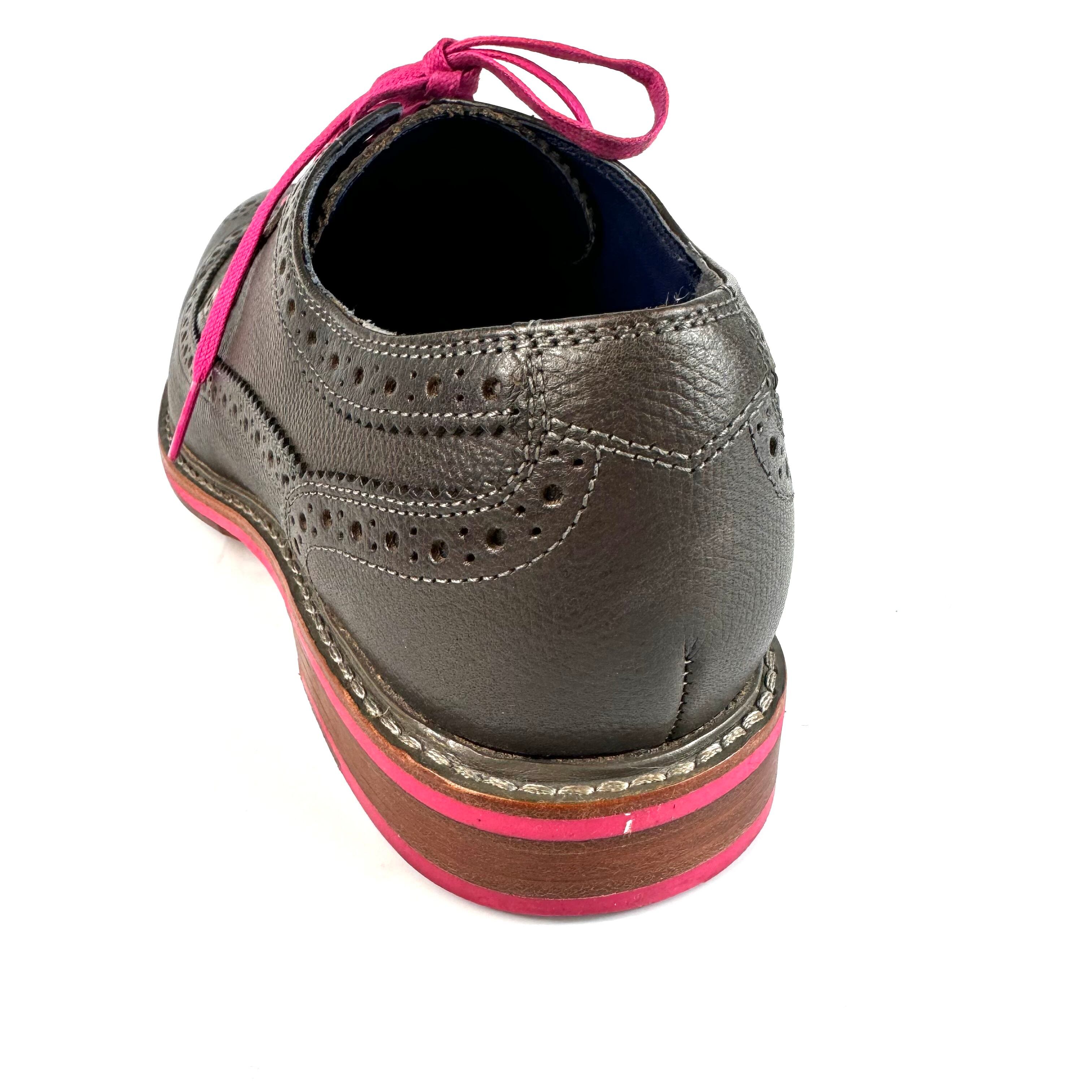 【美品】コールハーン　クーパー　ウィングチップ　革靴　レザー　チャコールグレー