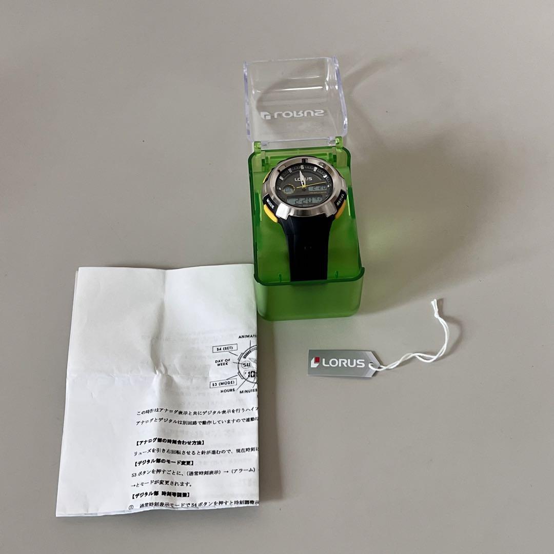 セイコー　LORUS  アナデジ　クォーツ　ラバー