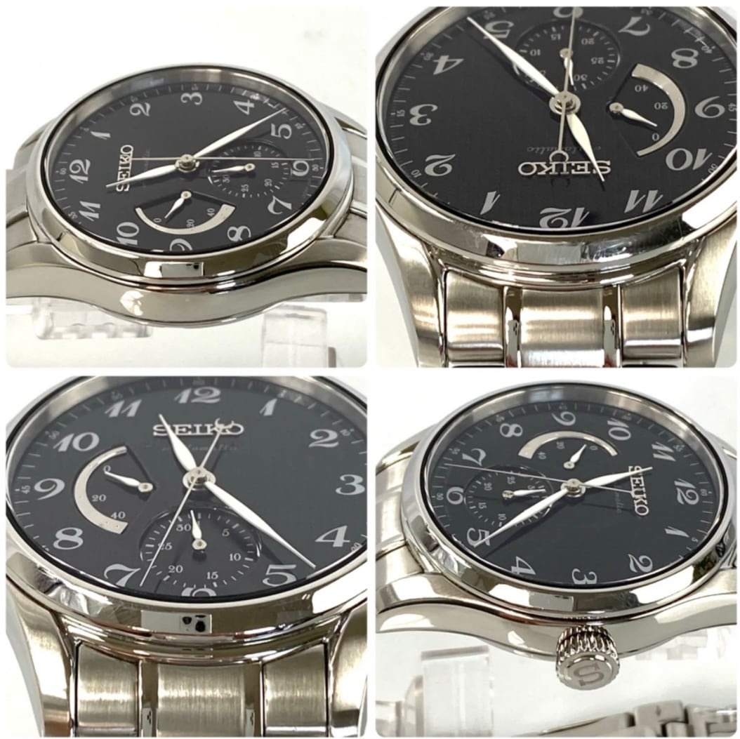 セイコー　プレサージュ　SARW029　6R27-00J0　自動巻　手巻　黒　裏スケ　パワーリザーブ　スモールセコンド