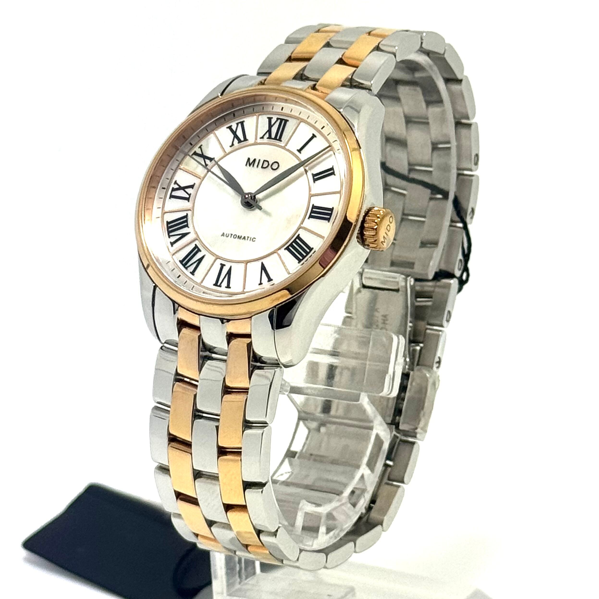 【未使用】ミドー　MIDO　ベルーナ　M024.207.22.110.00　自動巻　裏スケ　シェル　ボーイズ