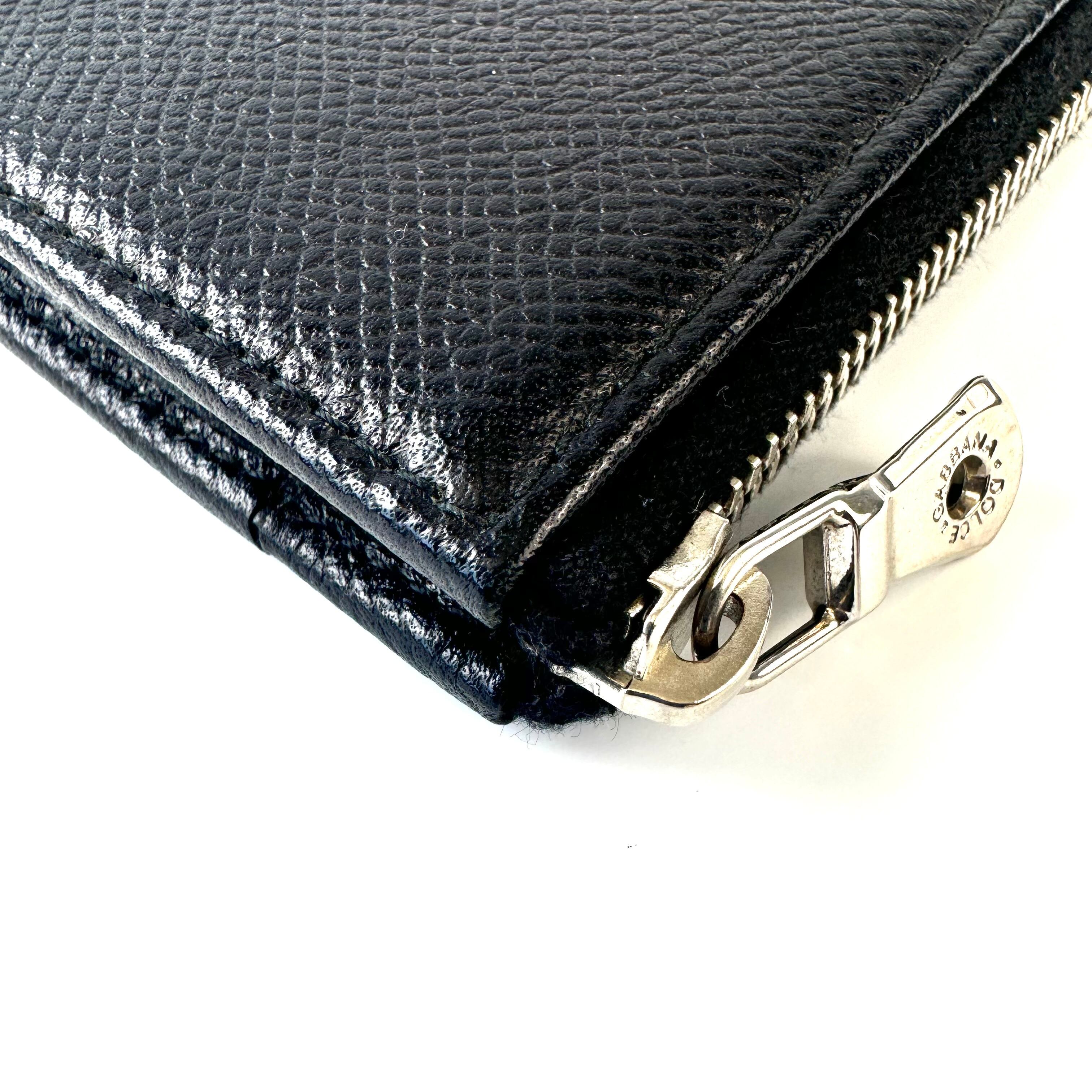 【美品】ドルチェアンドガッバーナ　コインケース　レザー　シルバー金具　黒