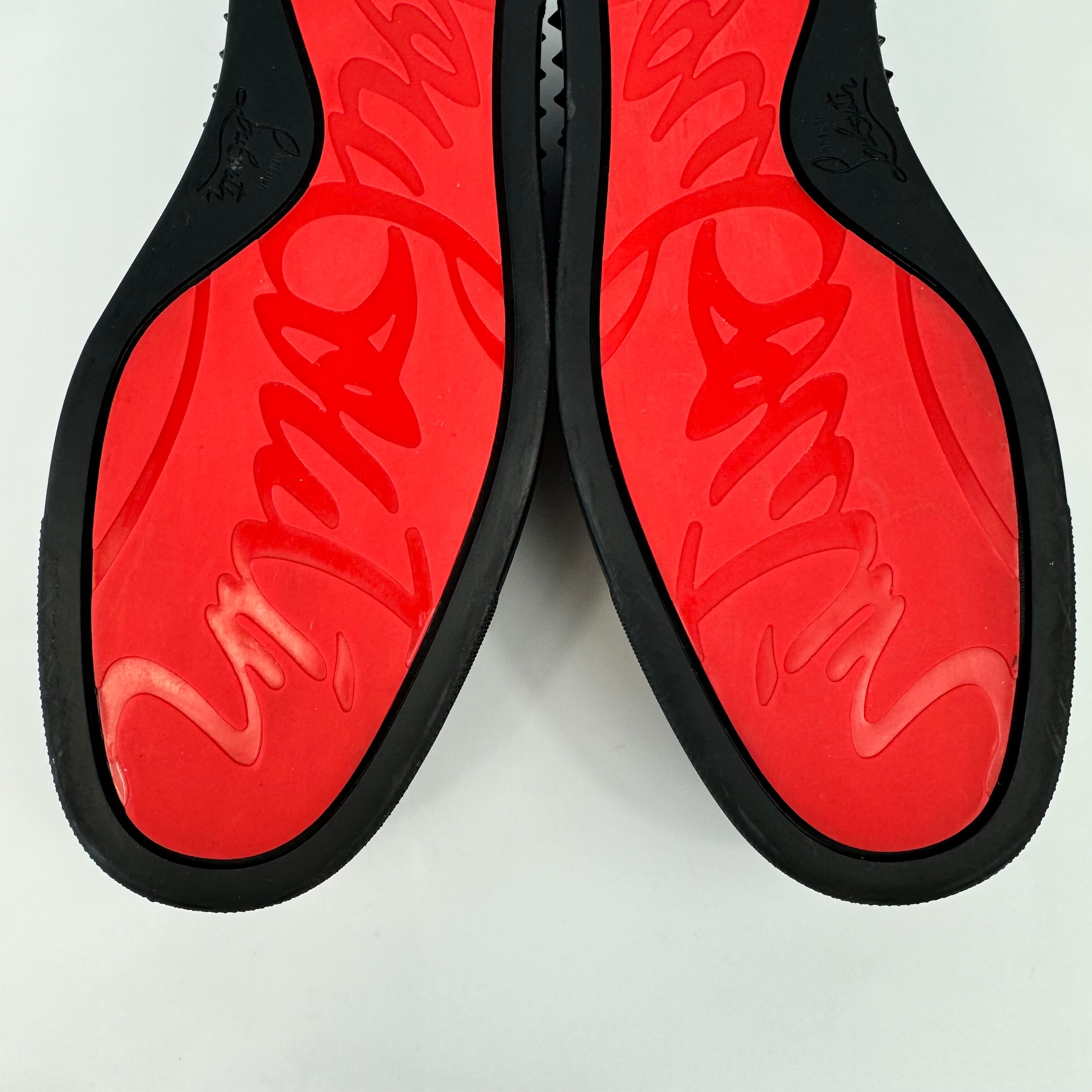 クリスチャンルブタン　スニーカー　ローラーボート　スタッズ　レザー　黒　27cm