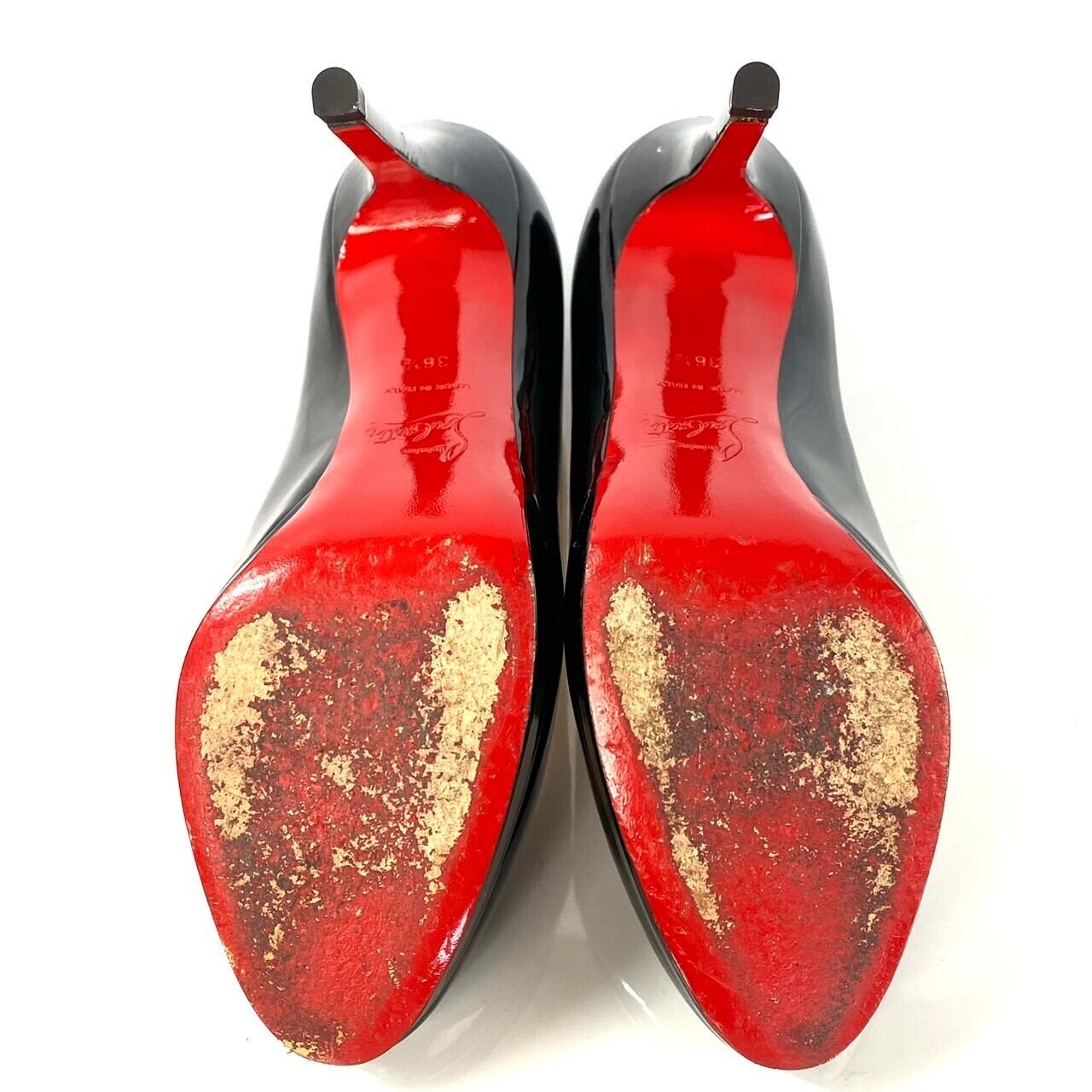 クリスチャンルブタン　Christian Louboutin　パンプス　ピンヒール　パテント　36 1/2　23.5cm　黒