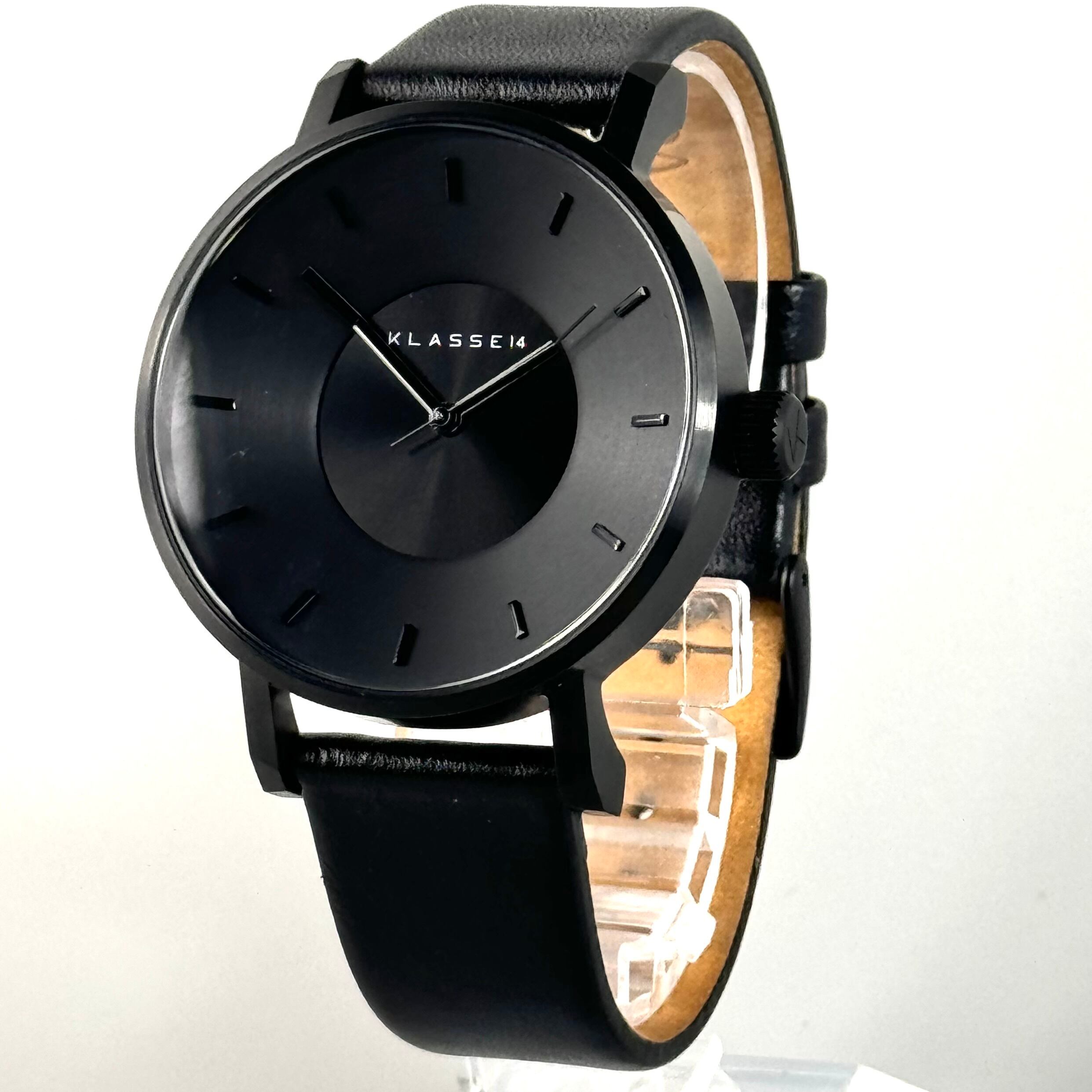 【美品】クラスフォーティーン　KLASSE14　MARIO NOBILE　Volare　ヴォラーレ　VO14BK002W　クォーツ　黒　革ベルト